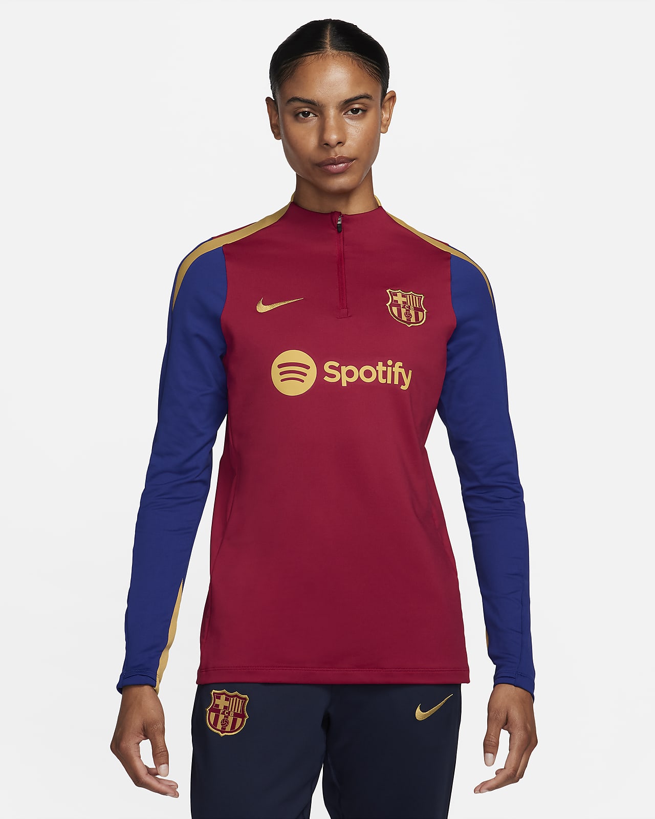 Damska treningowa koszulka piłkarska FC Barcelona Strike Nike Dri-FIT