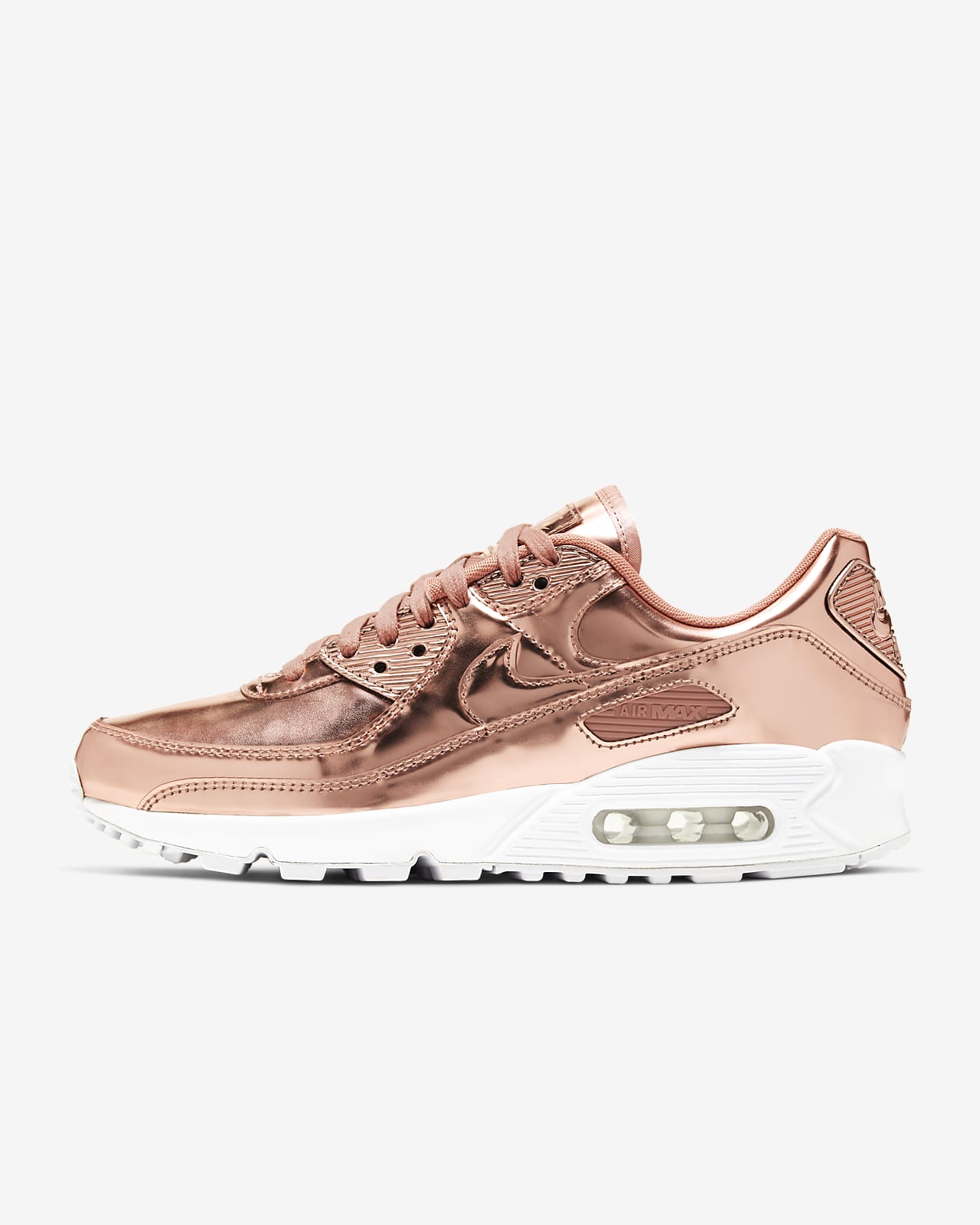 nike air max rose gold and white