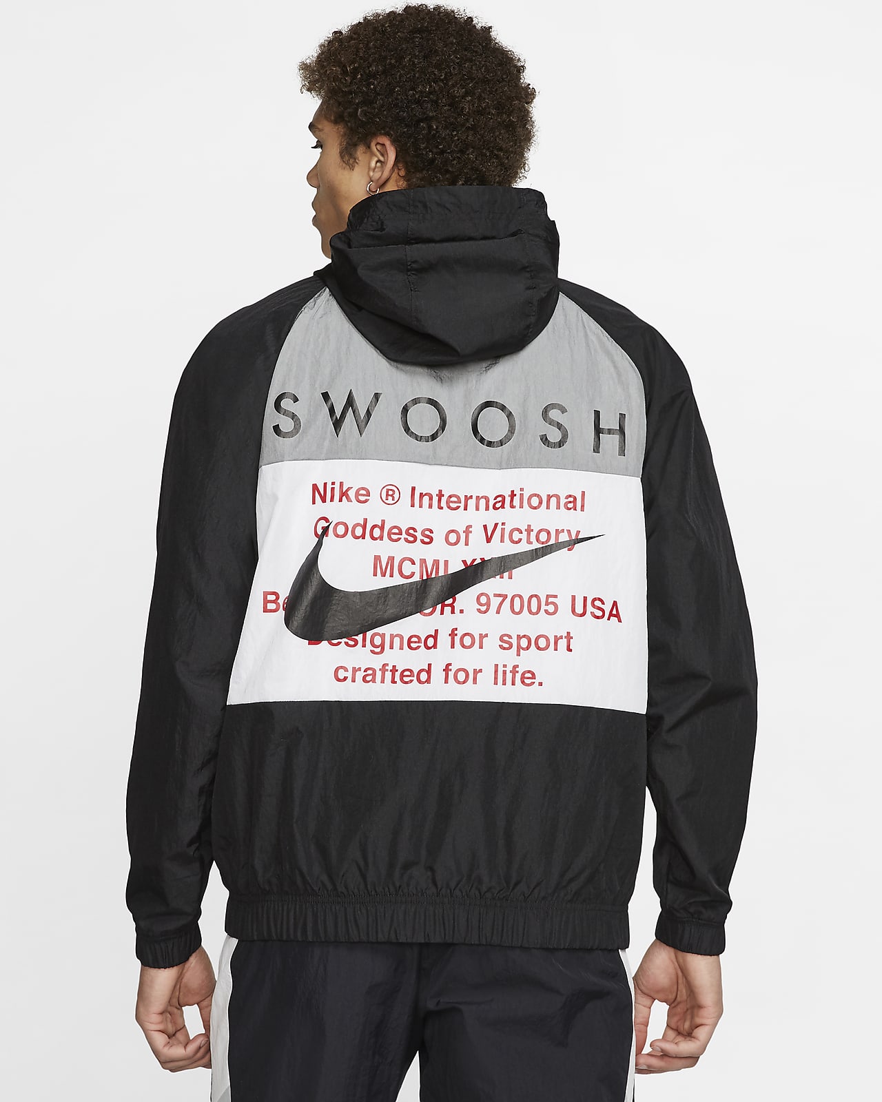 nike sportswear hooded woven jacket