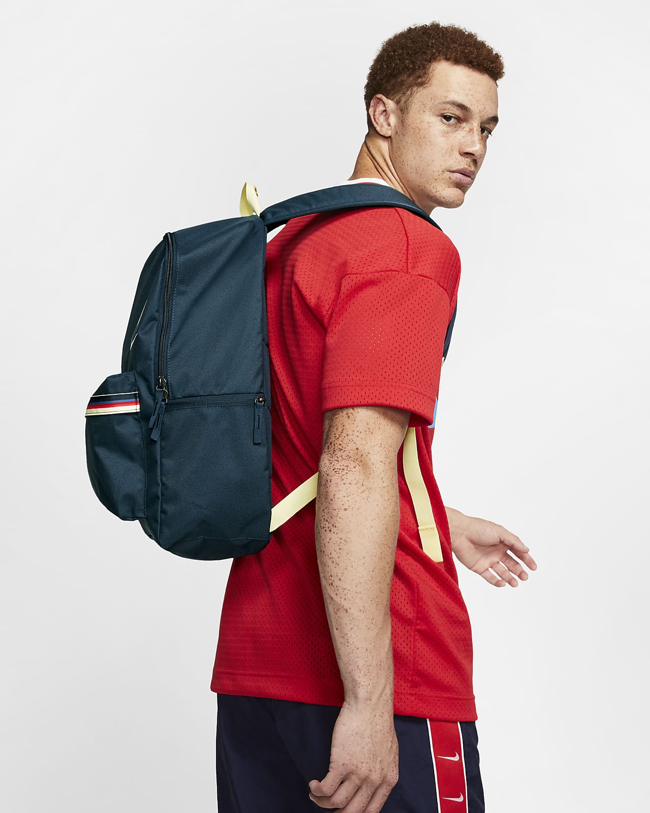 red nike soccer backpack