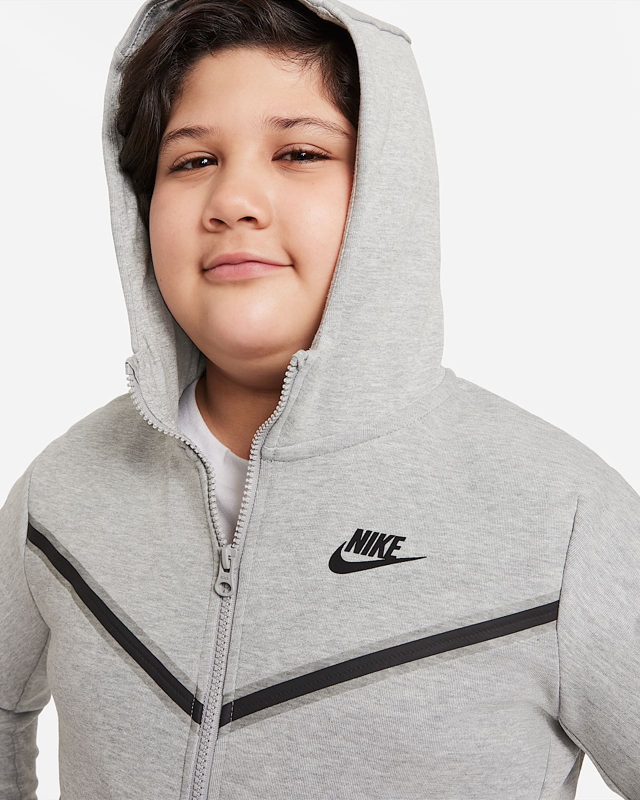 Nike Sportswear Tech Fleece Hoodie met rits over de hele lengte voor  jongens (ruimere maten). Nike NL