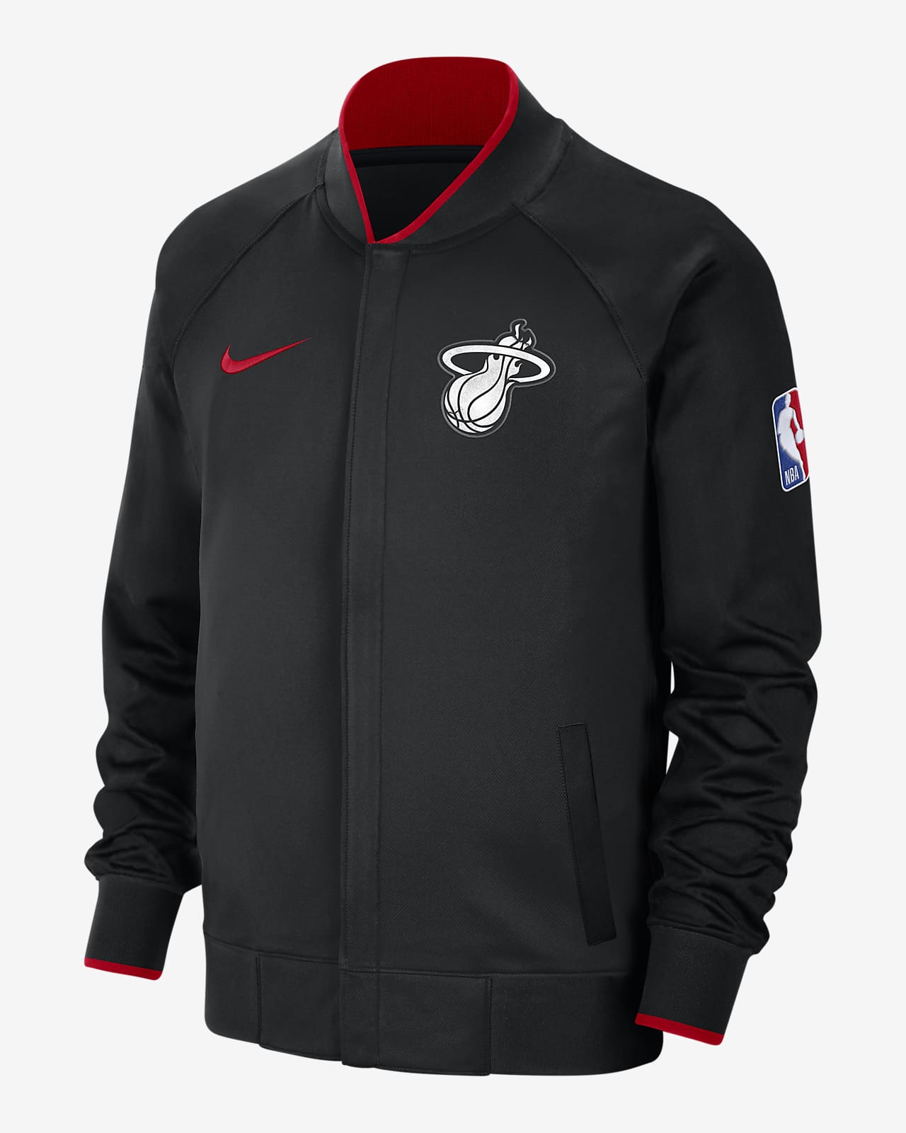 Pánská bunda Nike Dri-FIT Miami Heat Showtime City Edition s dlouhým rukávem a zipem po celé délce