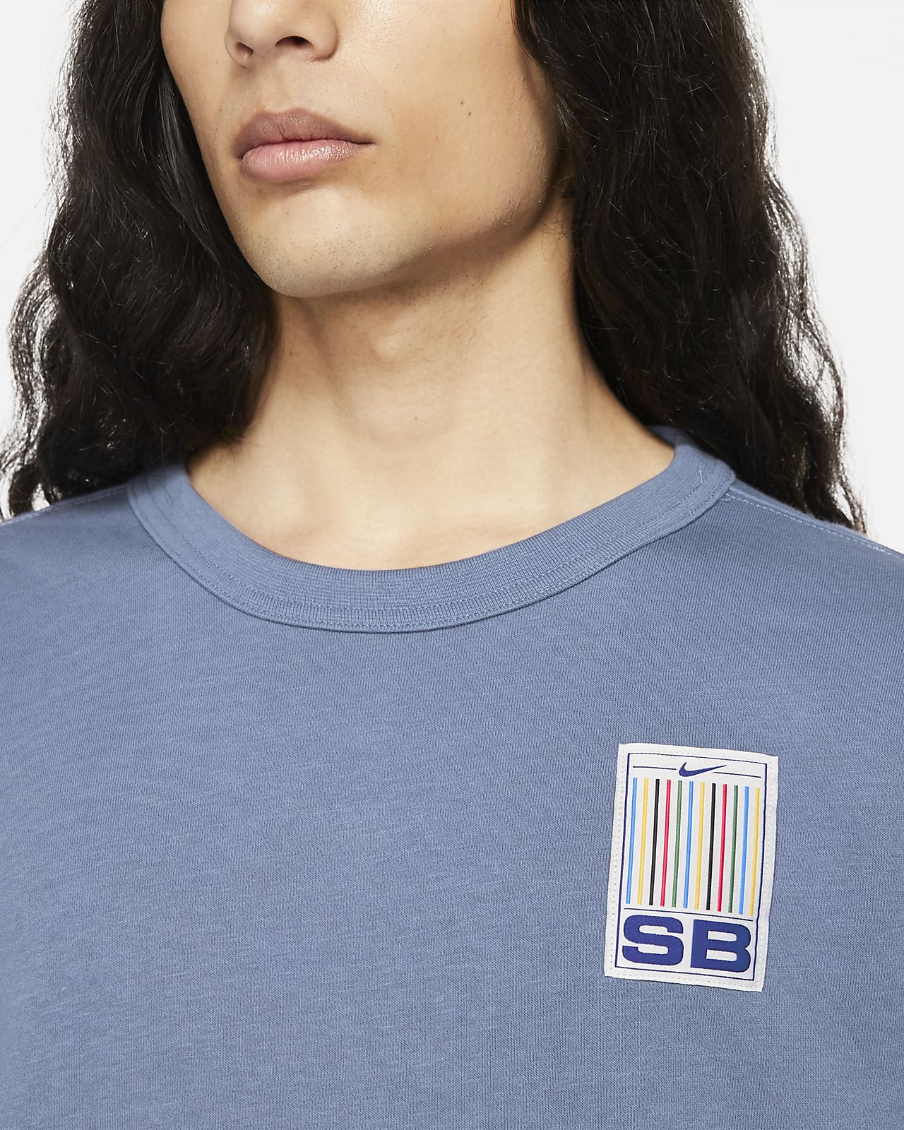 Sudadera de cuello redondo de skateboarding a rayas Nike SB. Nike.com