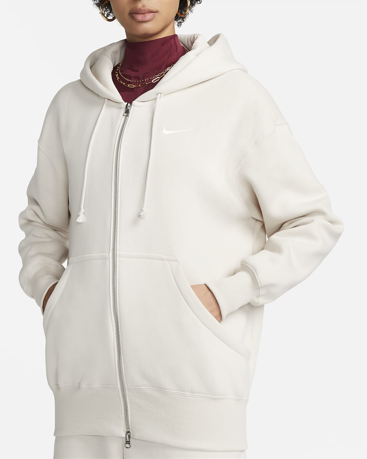 Nike Sportswear Phoenix Fleece Women's Oversized Full-Zip Hoodie. Nike LU