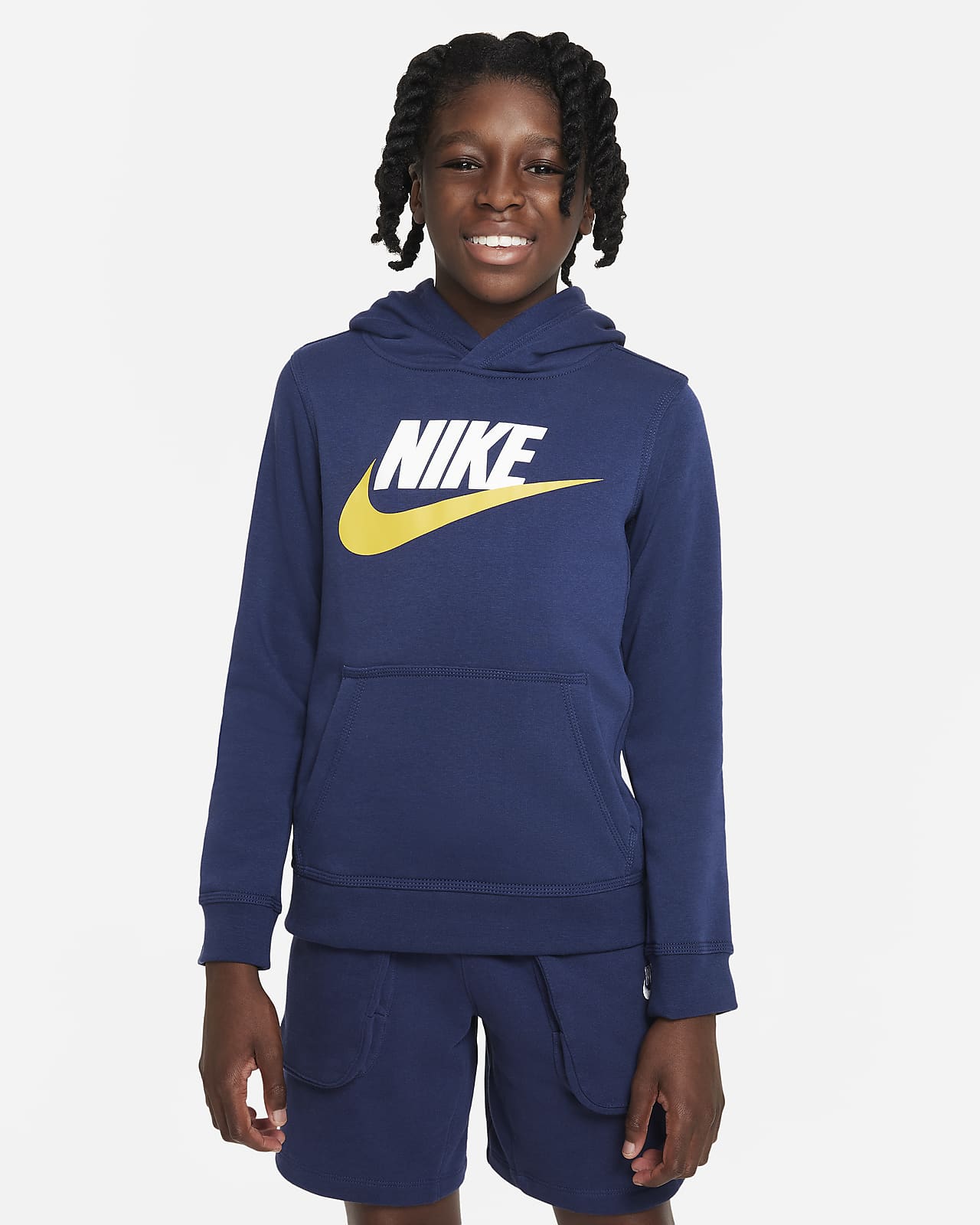 Bluza z kapturem dla dużych dzieci Nike Sportswear Club Fleece
