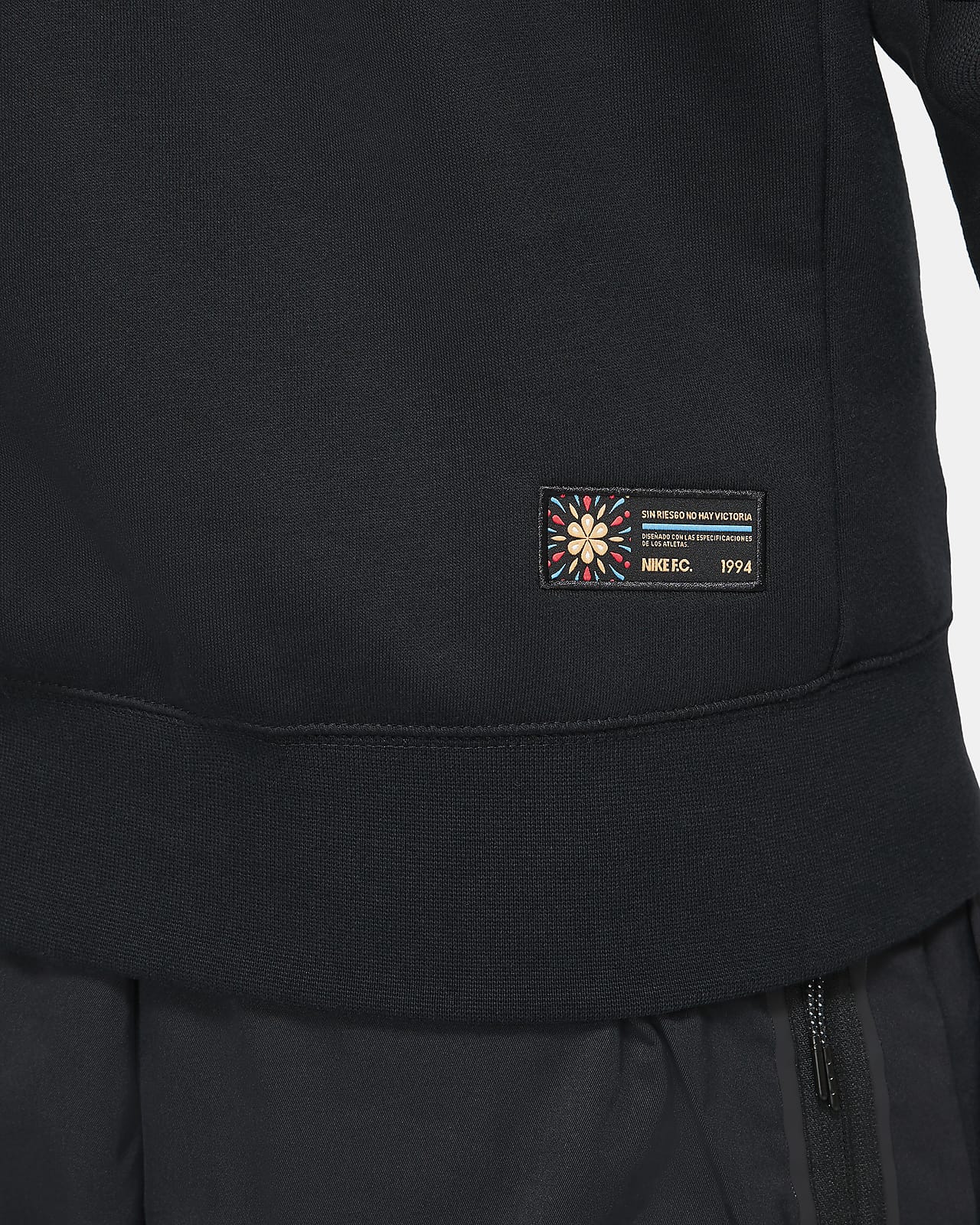 nike fc hoodie black and red