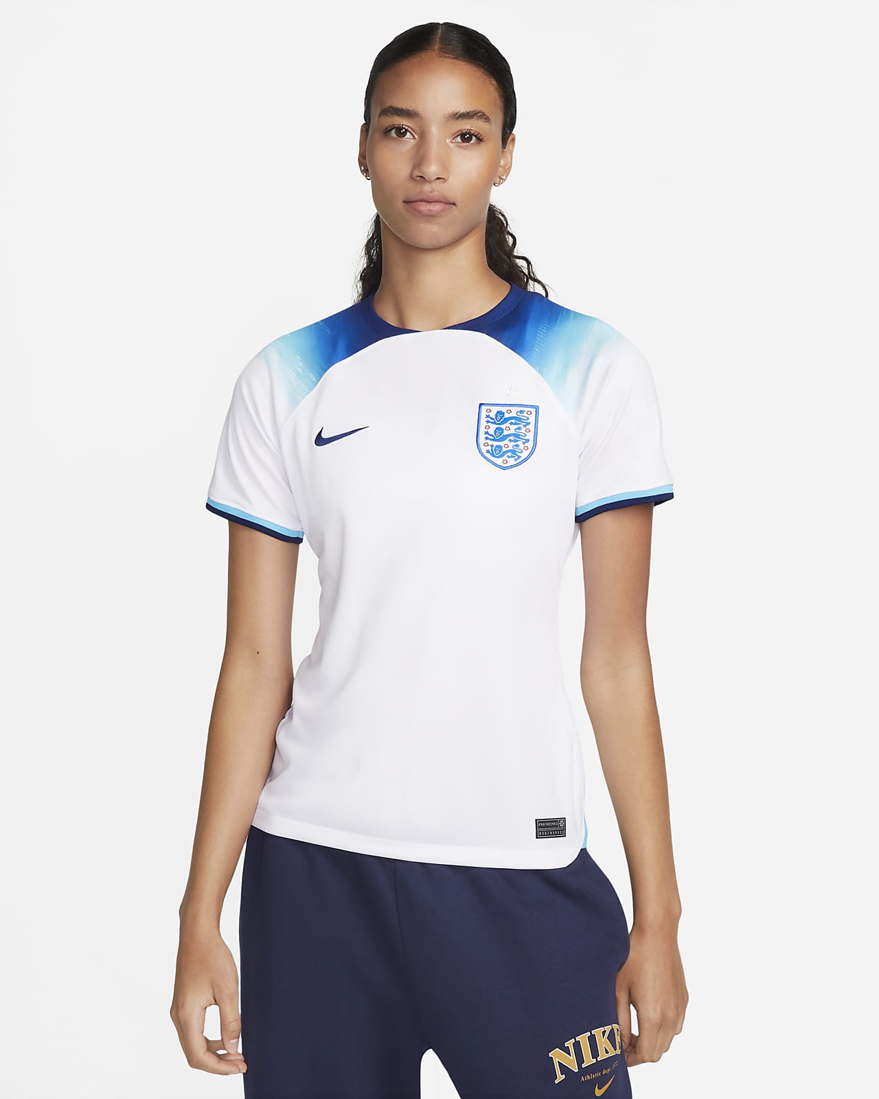 Skuldre på skuldrene Dårligt humør grådig England 2022/23 Stadium Home Nike Dri-FIT-fodboldtrøje til kvinder. Nike DK