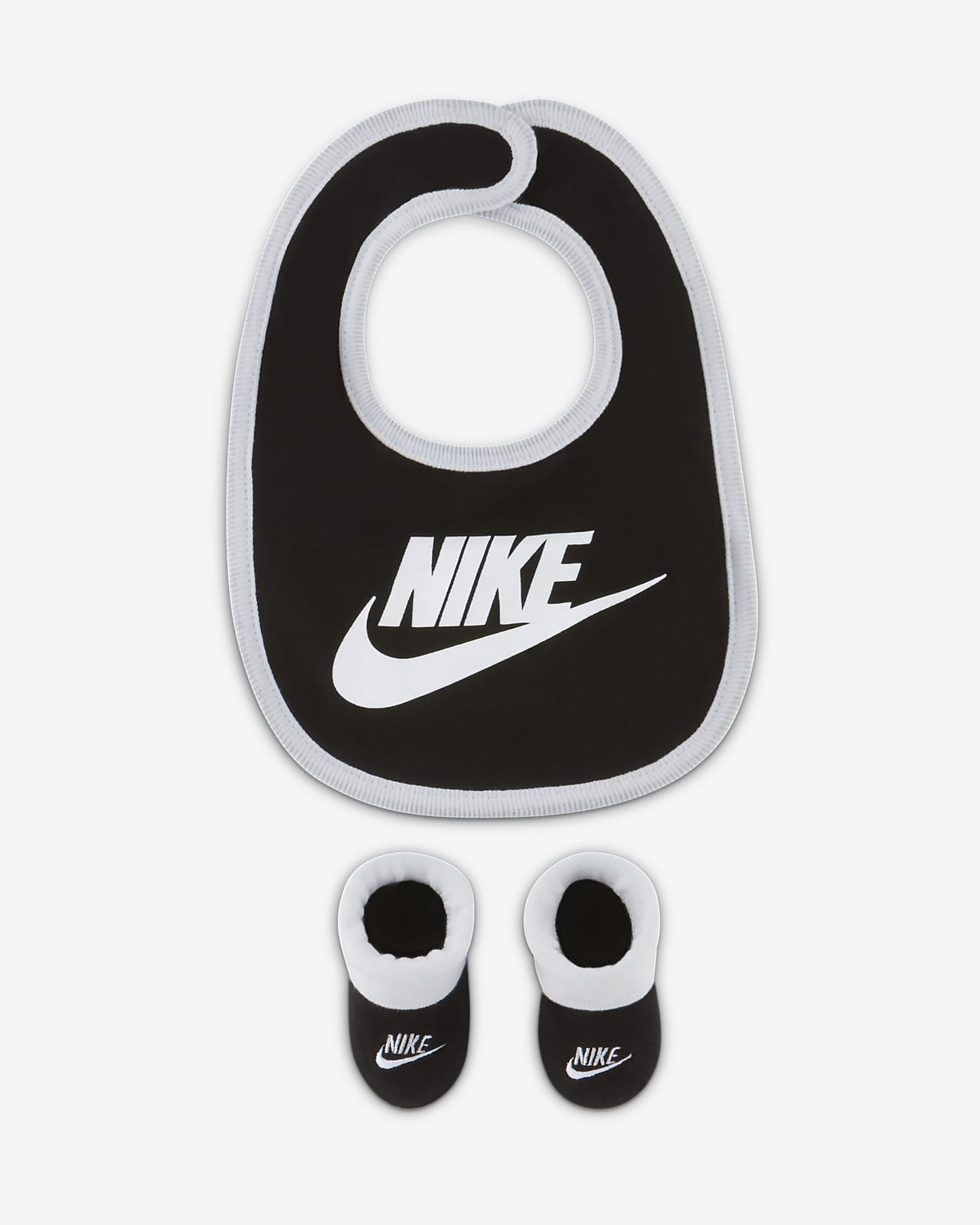 Nike Baby (0-6M) Bib and Booties Set.