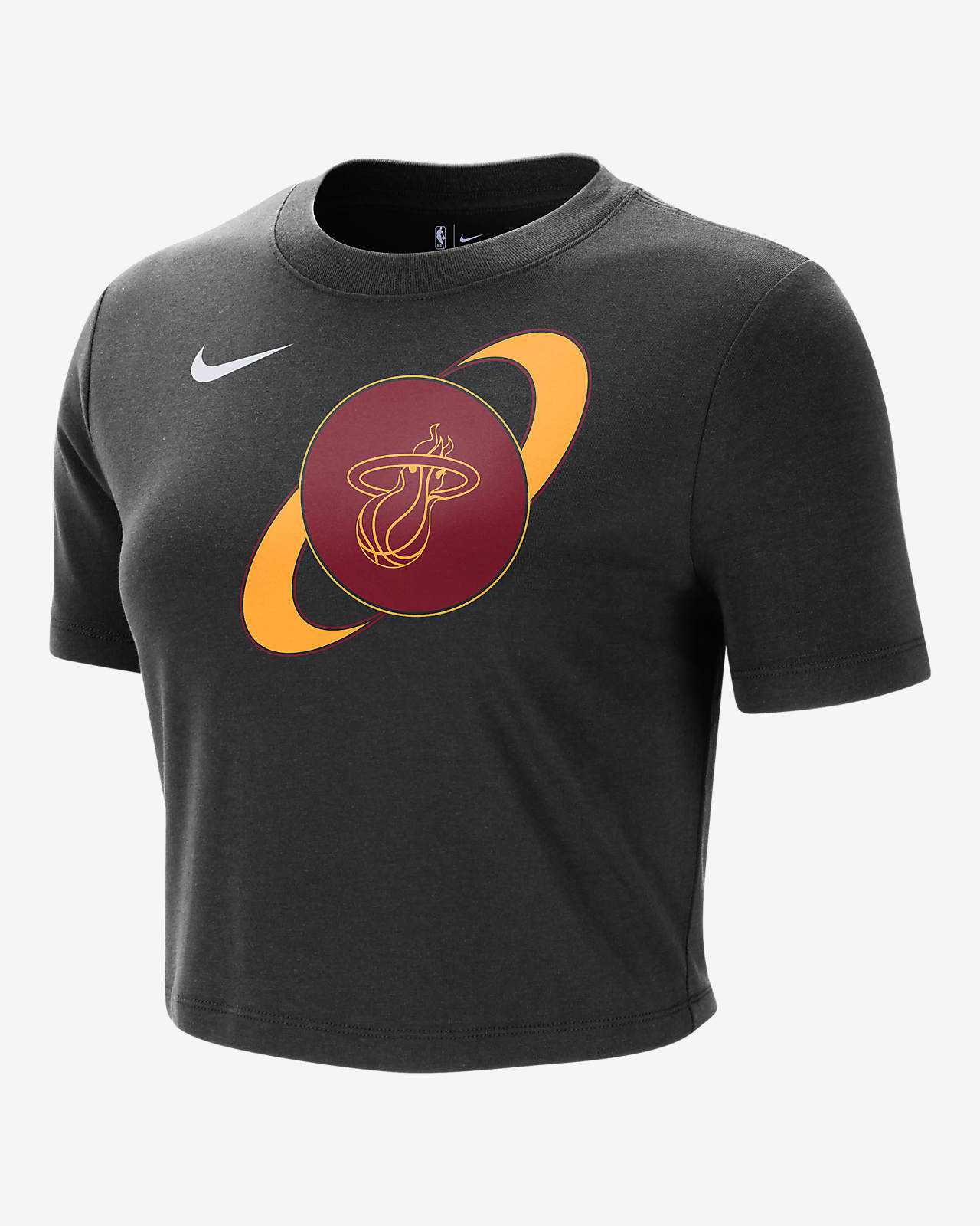 Miami Heat Courtside Women's Nike NBA Cropped Slim T-Shirt