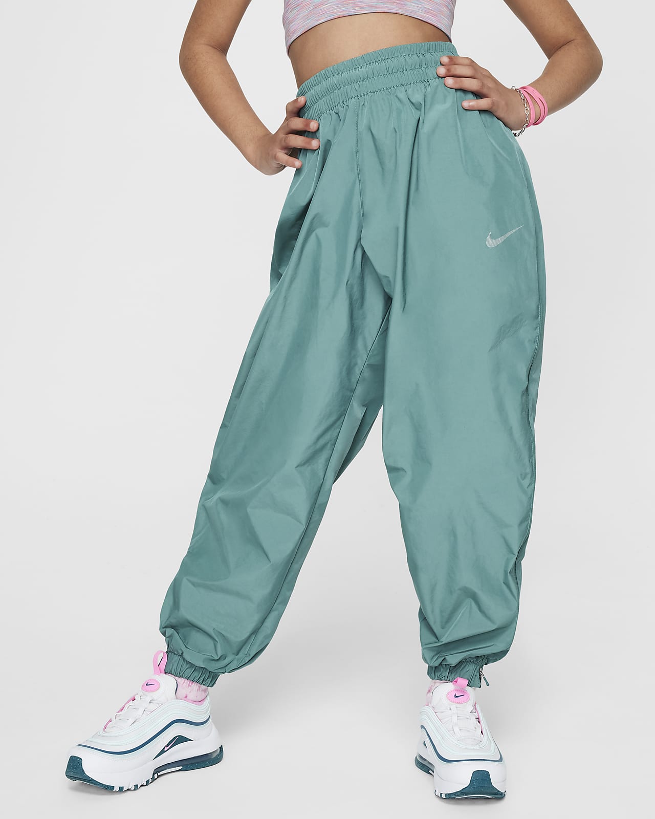 Vævede Nike Sportswear-bukser til større børn (piger)