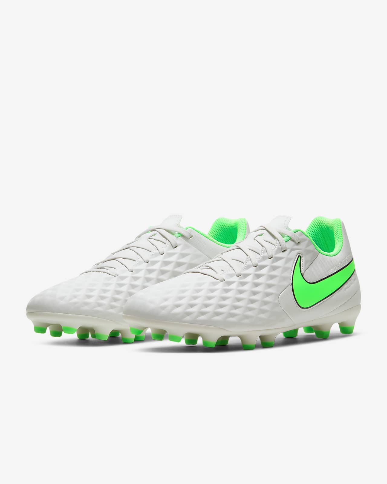 nike tiempo white green