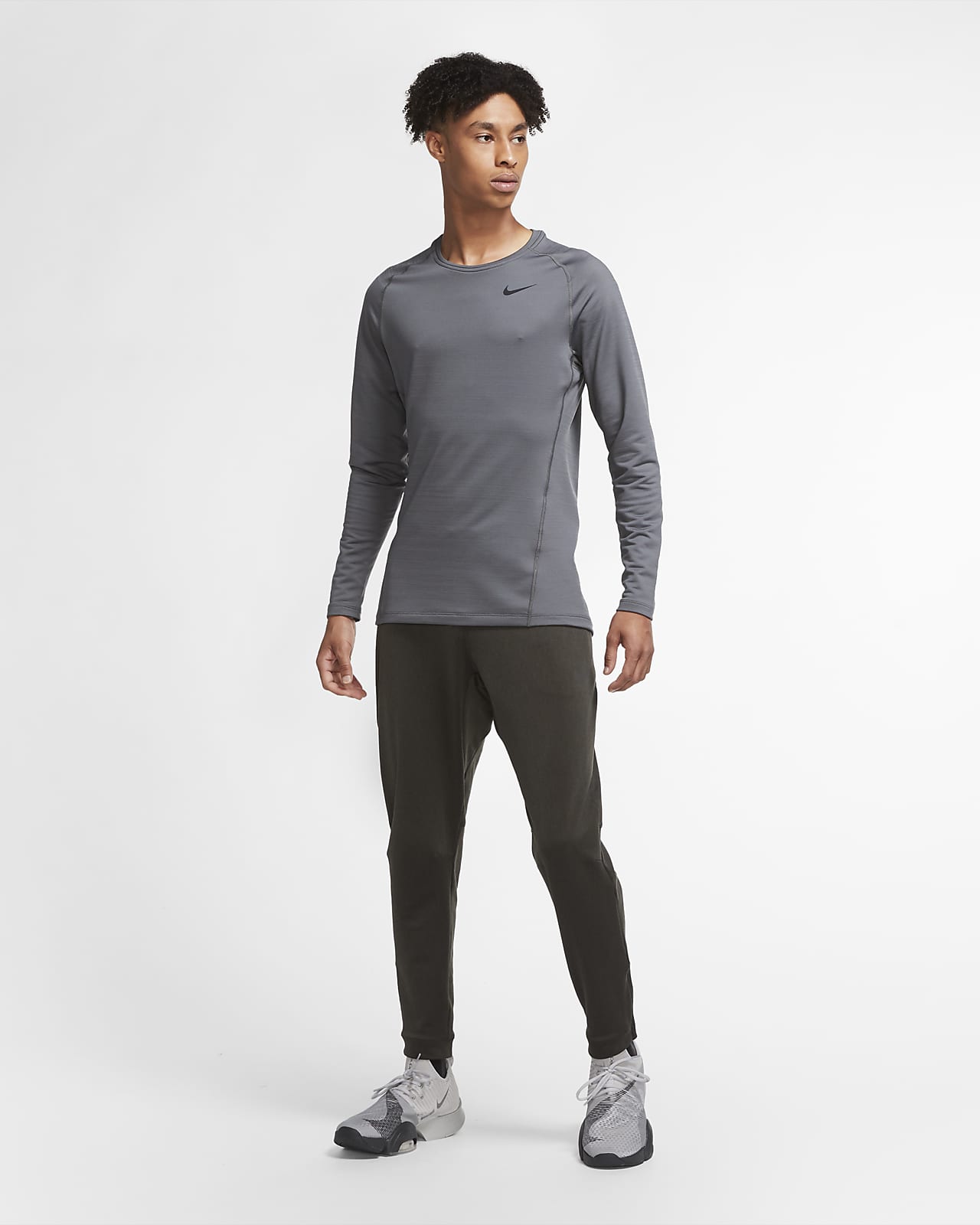 nike pro warm long sleeve top