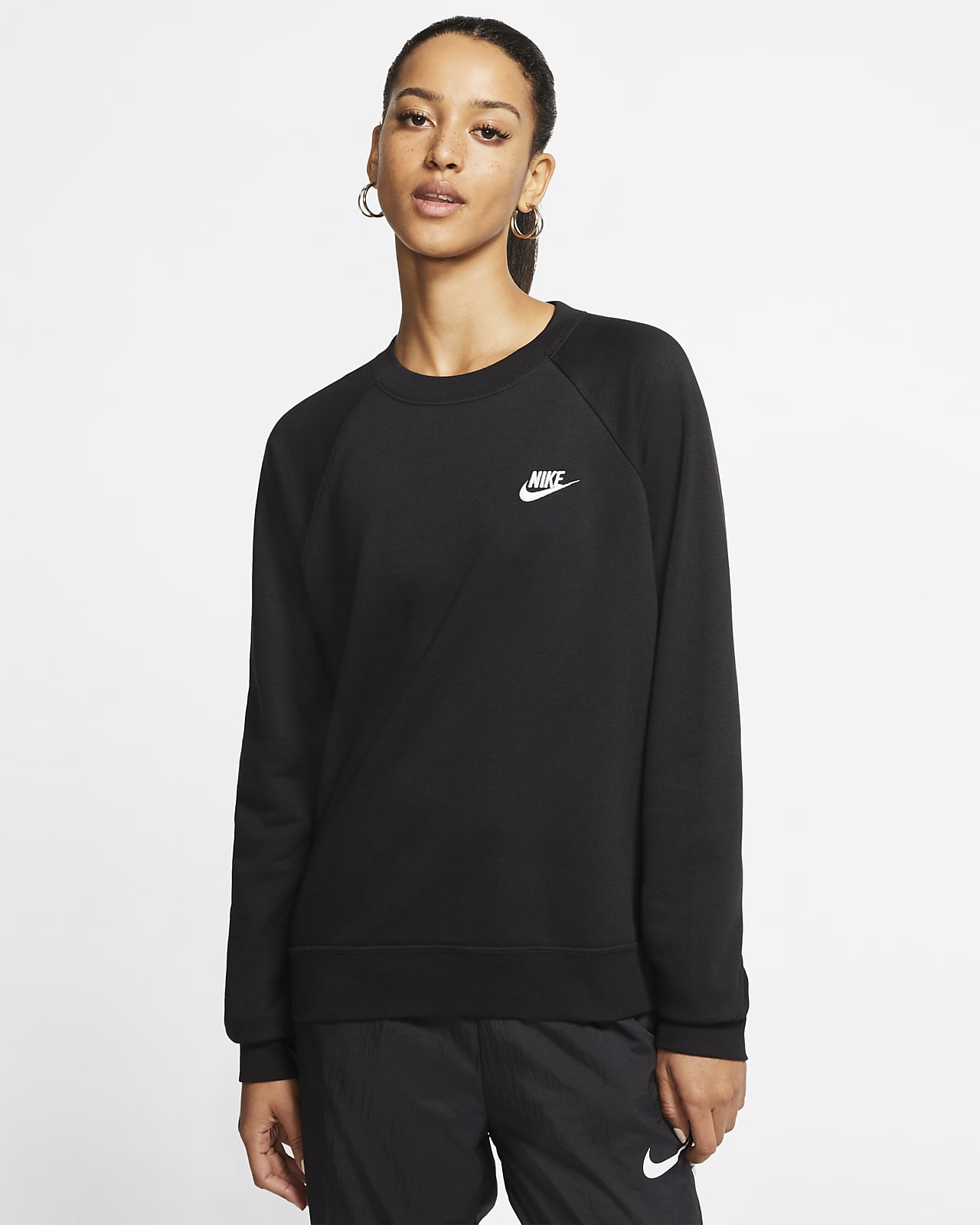 Nike Sportswear Essential Fleecetop met ronde hals voor dames