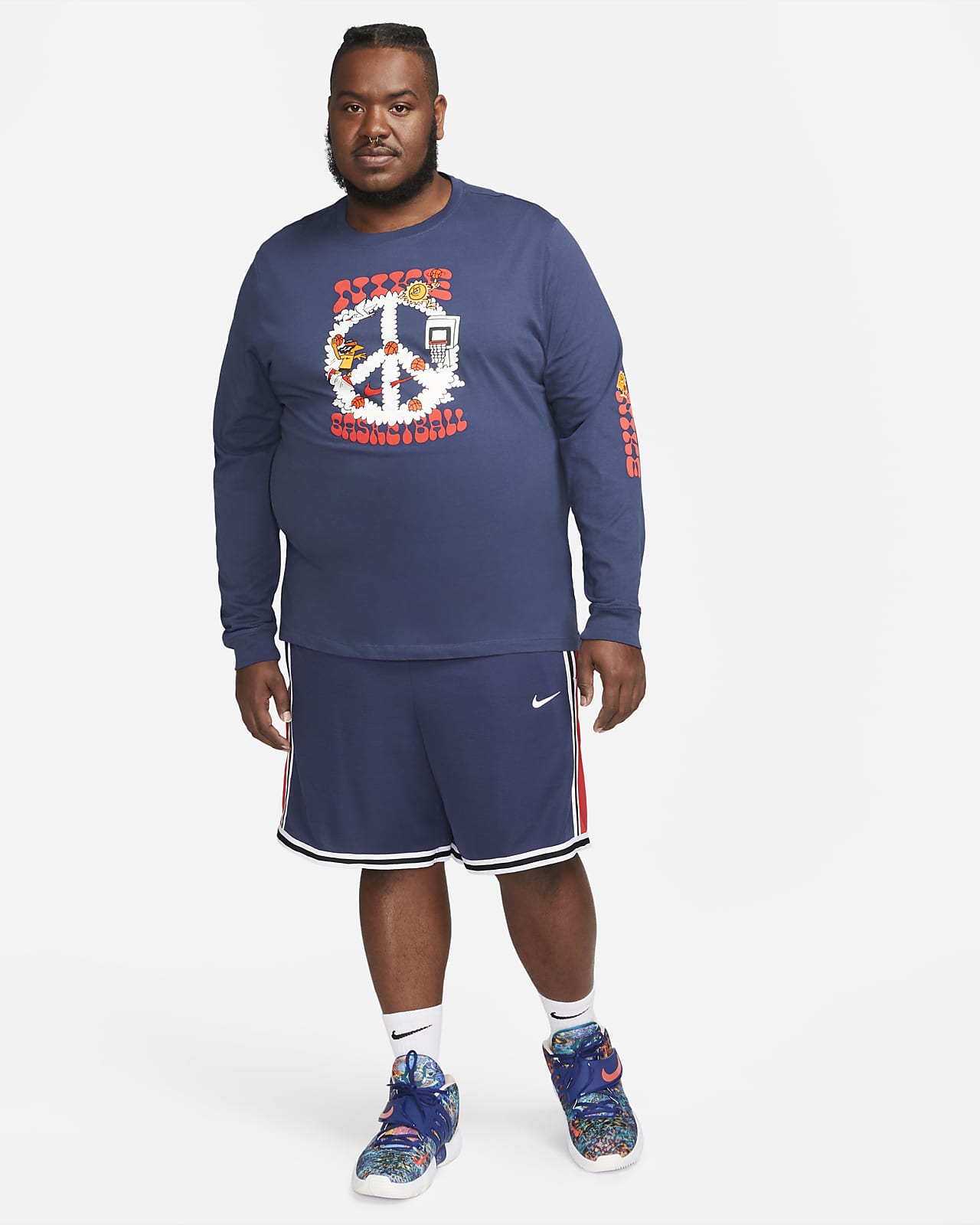 Nike Men's Long-Sleeve Basketball T-Shirt. Nike AE