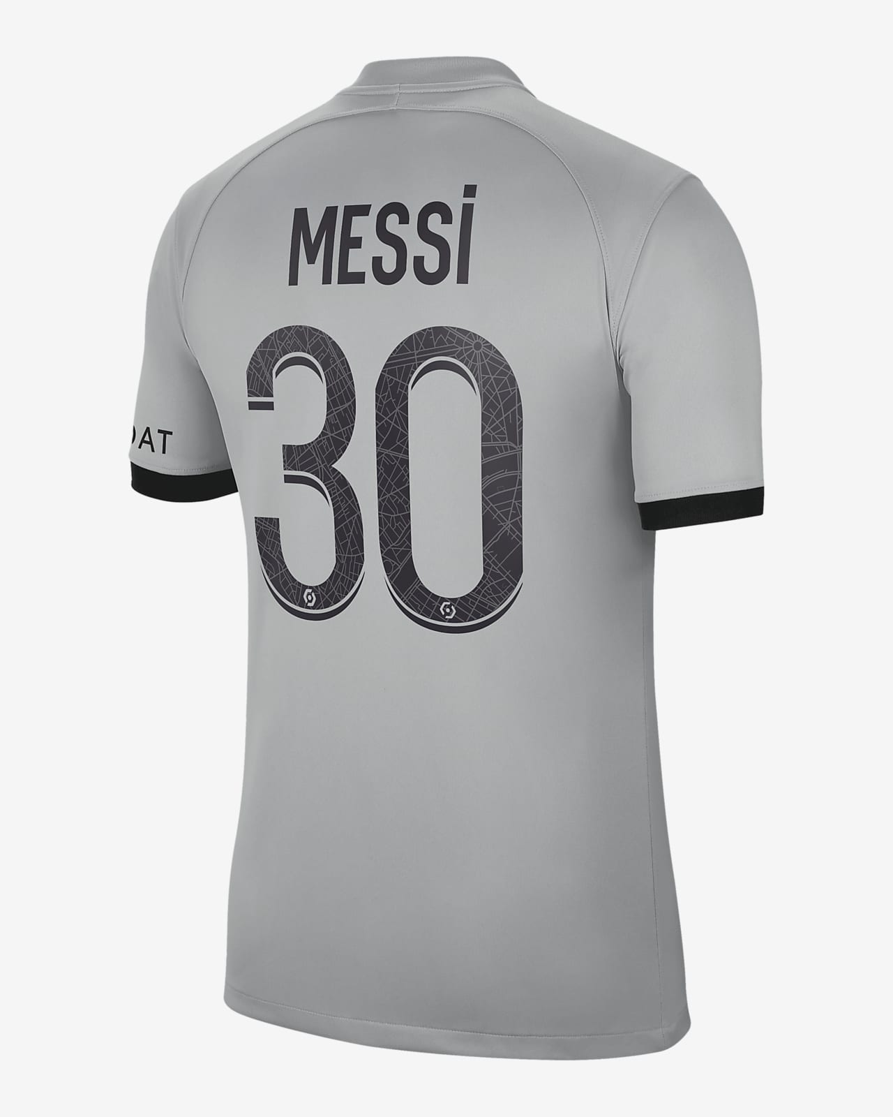de fútbol Nike Dri-FIT niños grande del Paris Saint-Germain visitante Messi) 2022/23 Stadium. Nike.com