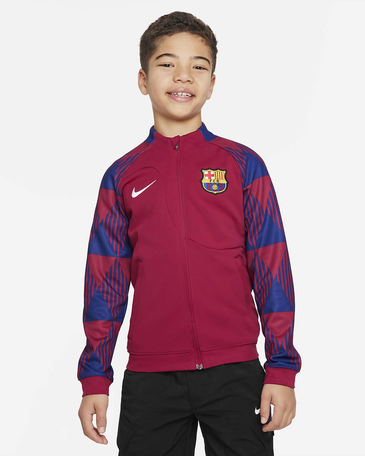 Hija Víctor Suplemento FC Barcelona Academy Pro Chaqueta de fútbol de tejido Knit - Niño/a. Nike ES