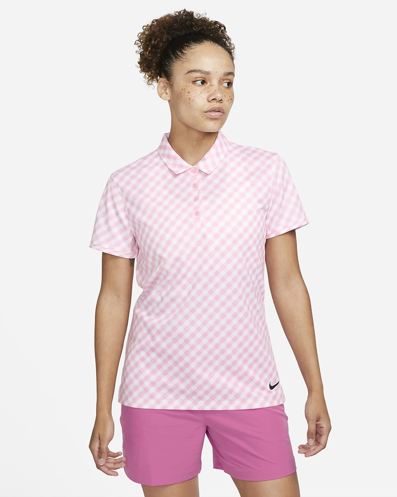 Nike Dri-FIT Victory Kurzarm-Golf-Poloshirt mit Print für Damen