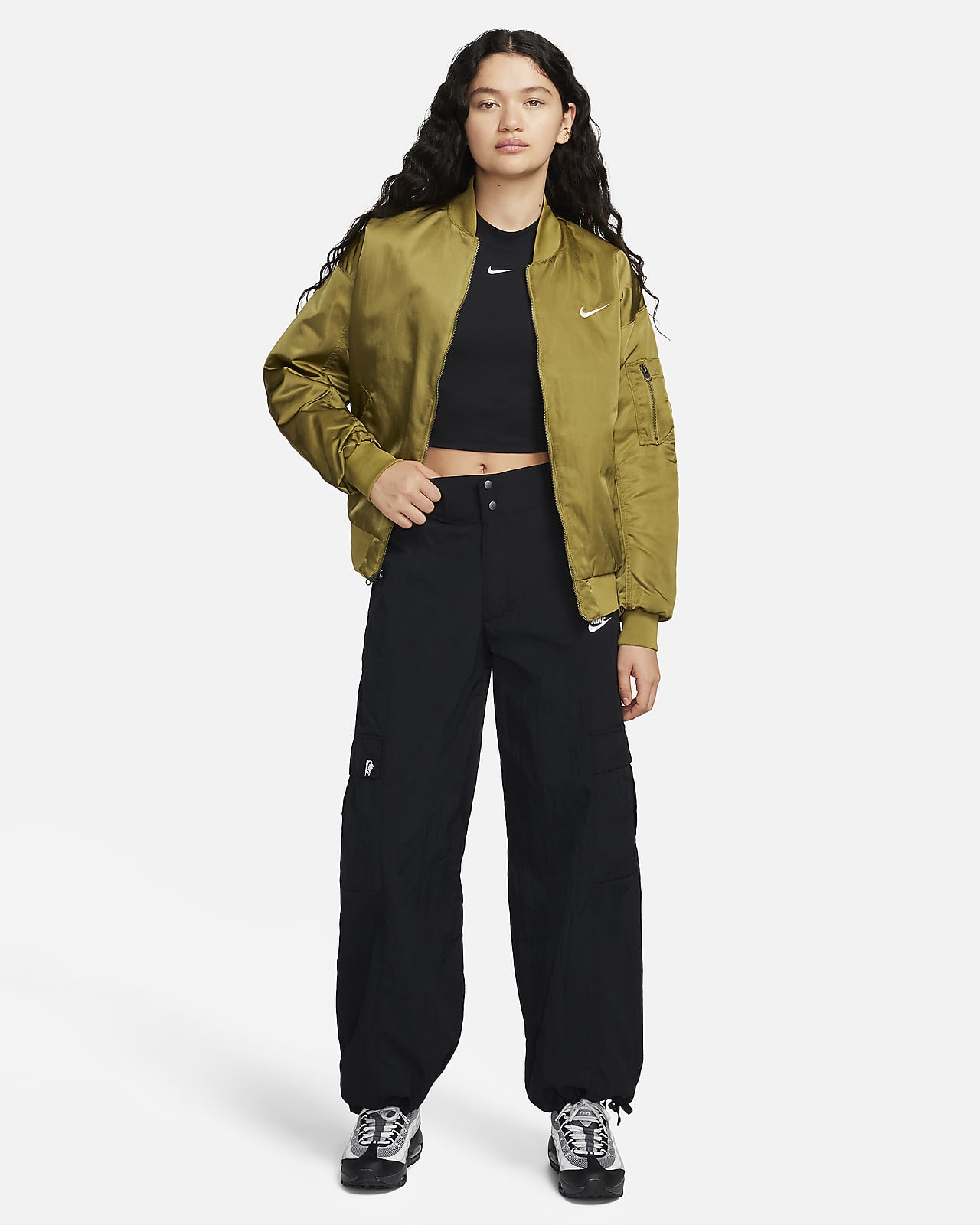 nike sportswear women's sherpa bomber jacket