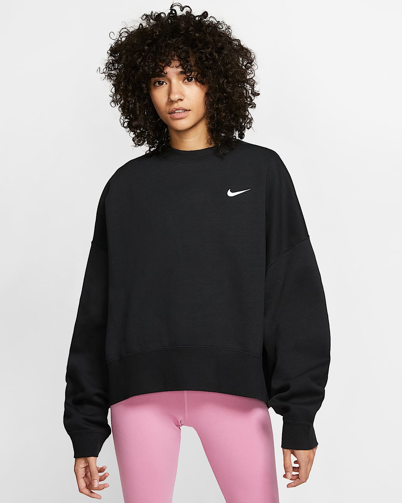 nike sportswear essential 女子起绒圆领上衣