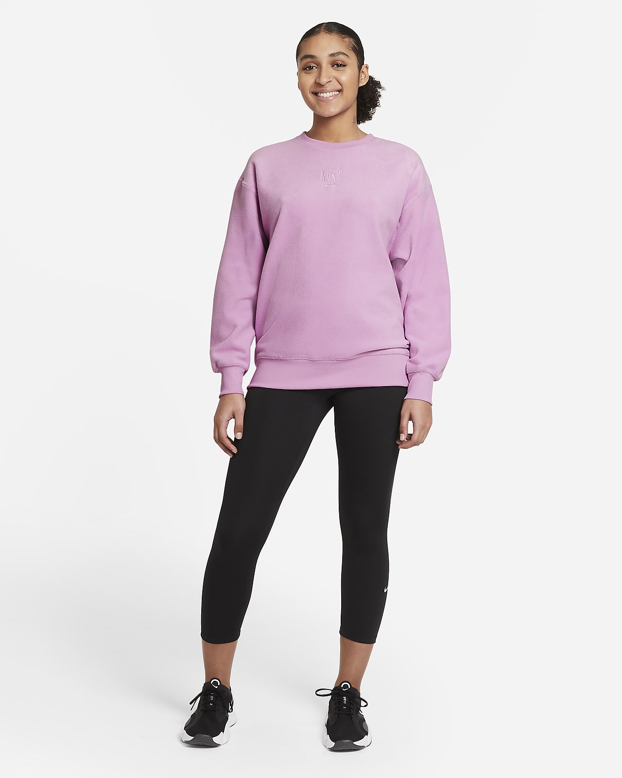 pink nike training top