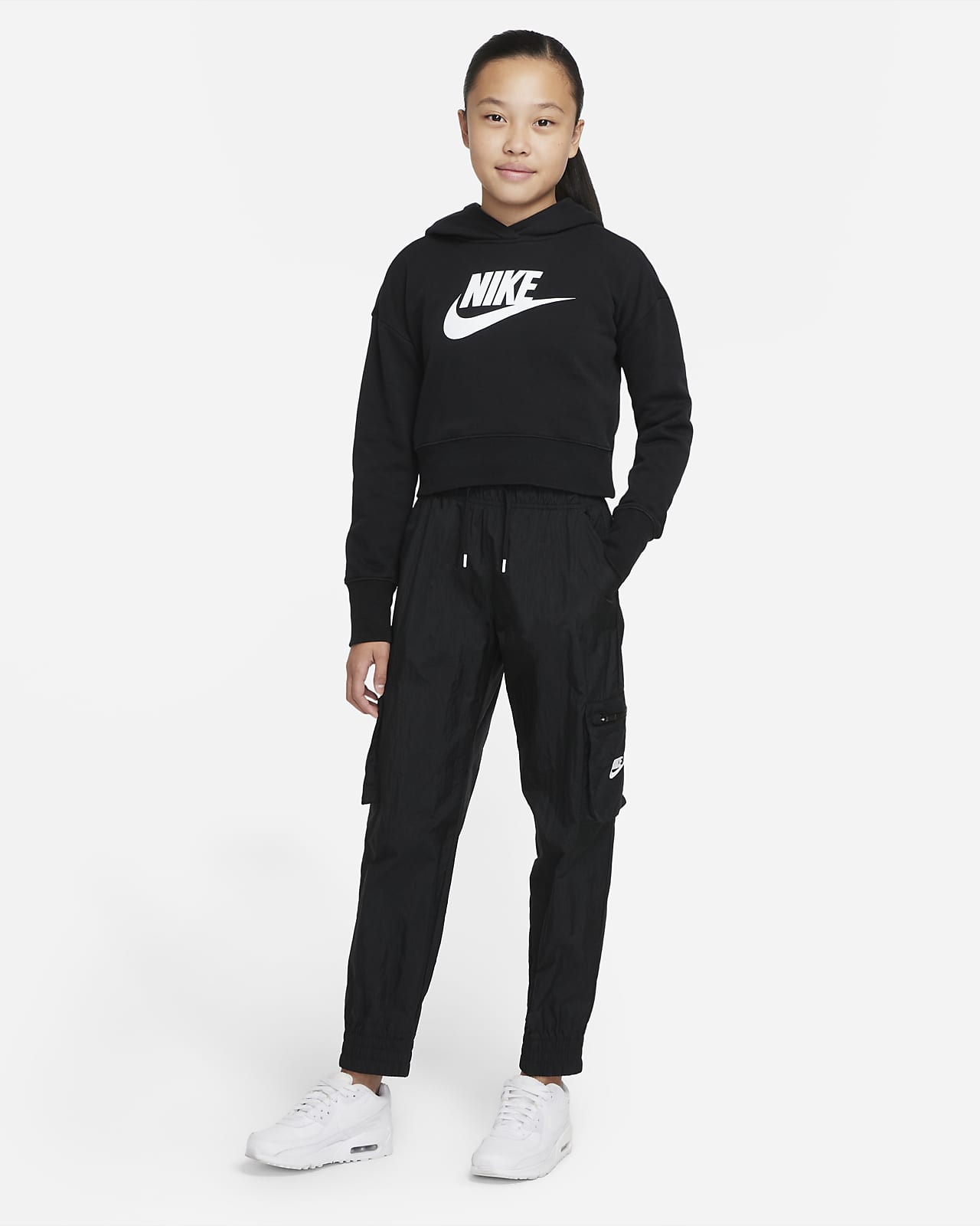 Nike Sportswear Big Kids' (Girls') Woven Cargo Pants.