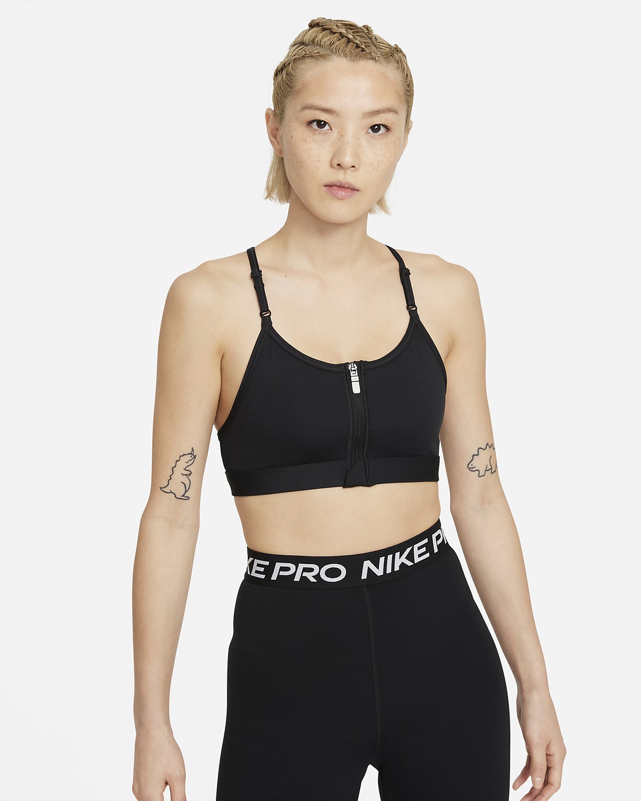 Nike Dri-FIT Indy Zip-Front 女款輕度支撐型襯墊運動內衣