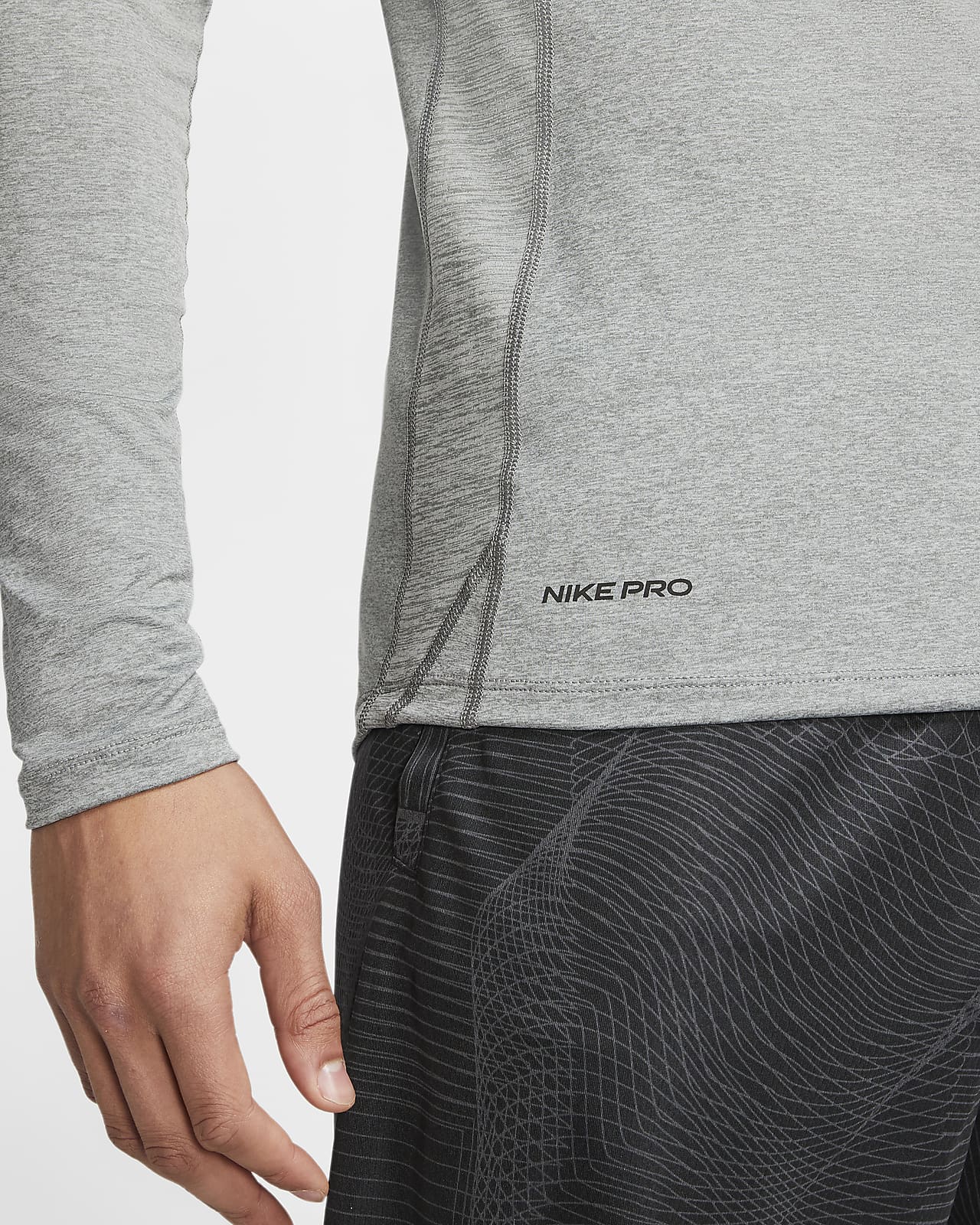 grey long sleeve nike top