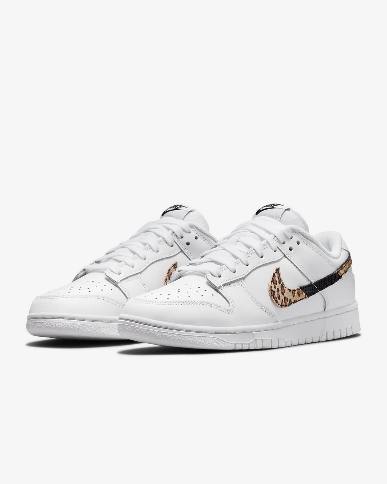 all white low top nike dunks