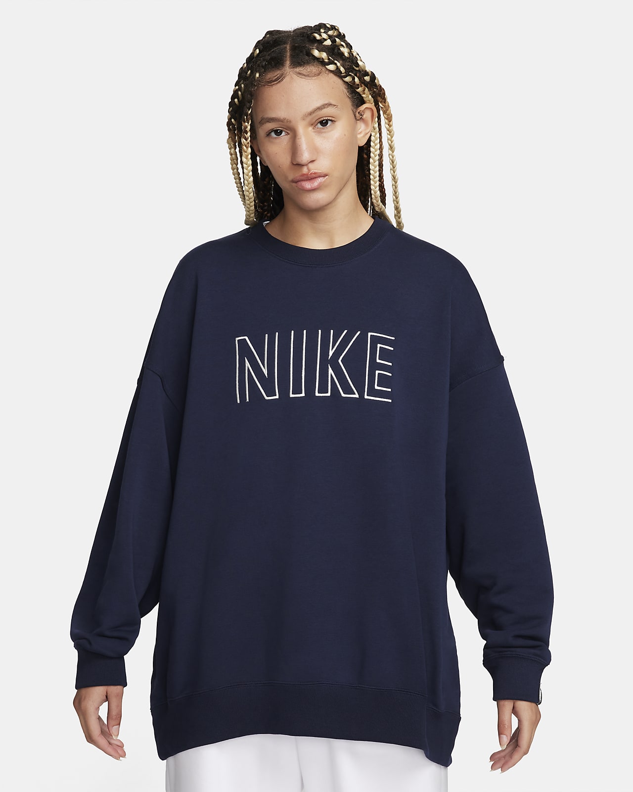 Nike Sportswear Women's Oversized Crew-Neck French Sweatshirt. Nike .com