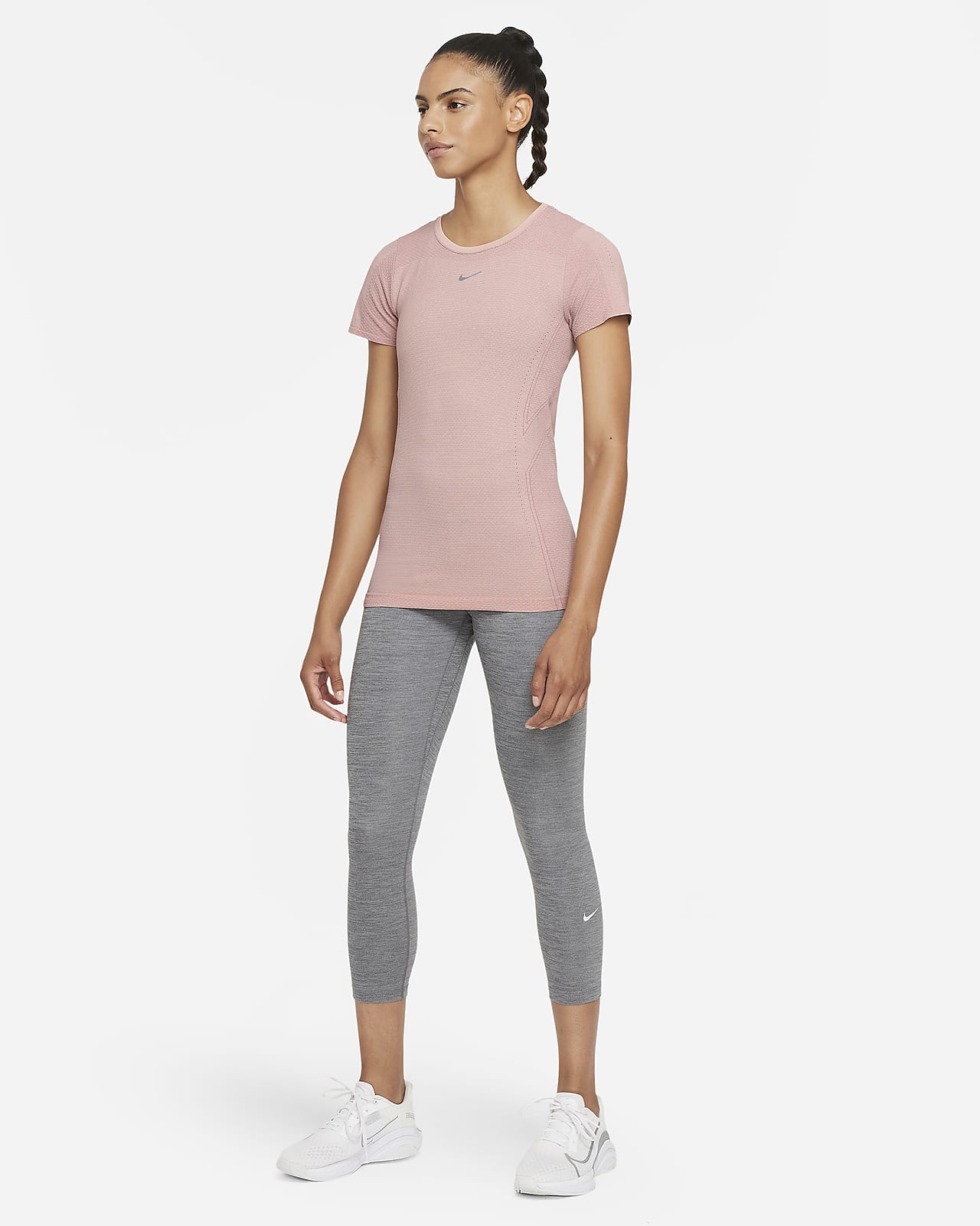 pink nike training top