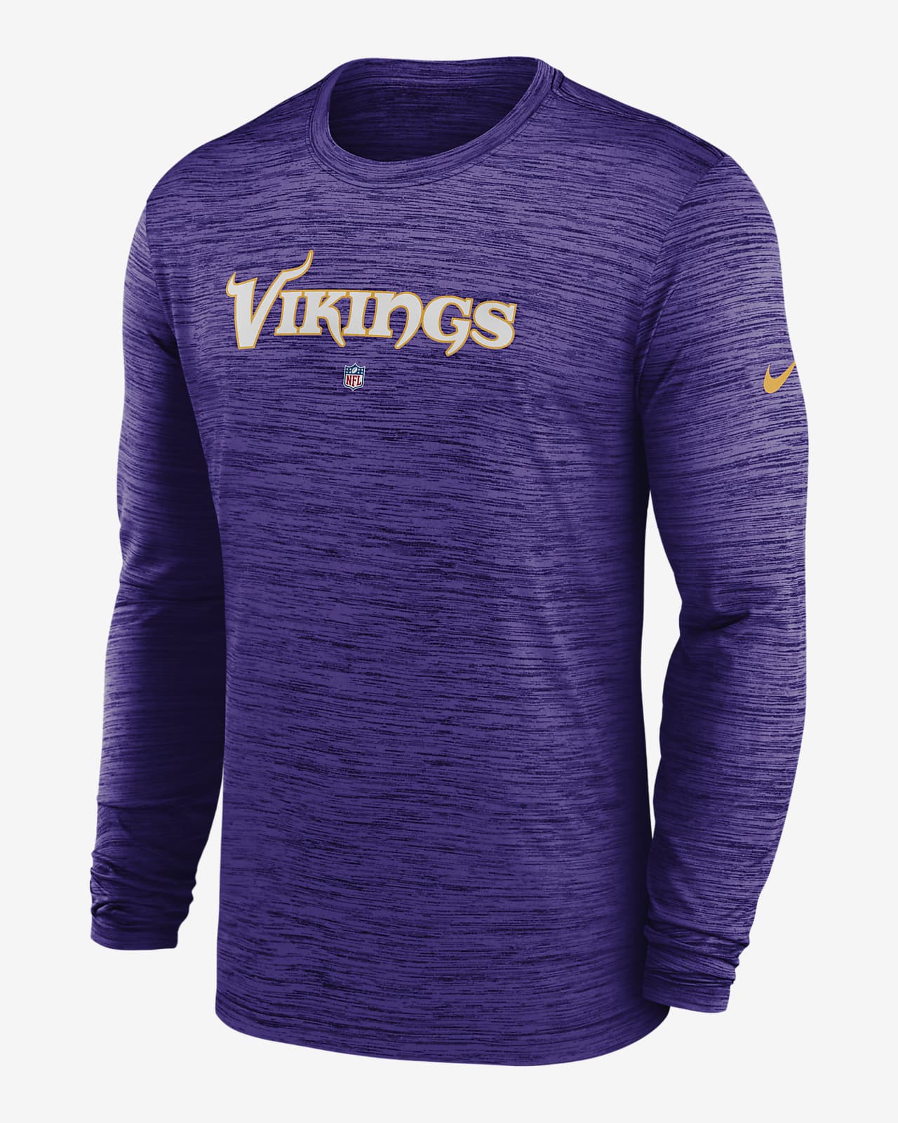 Nike Men's Minnesota Vikings Sideline Velocity Long Sleeve T-Shirt - Purple - M Each