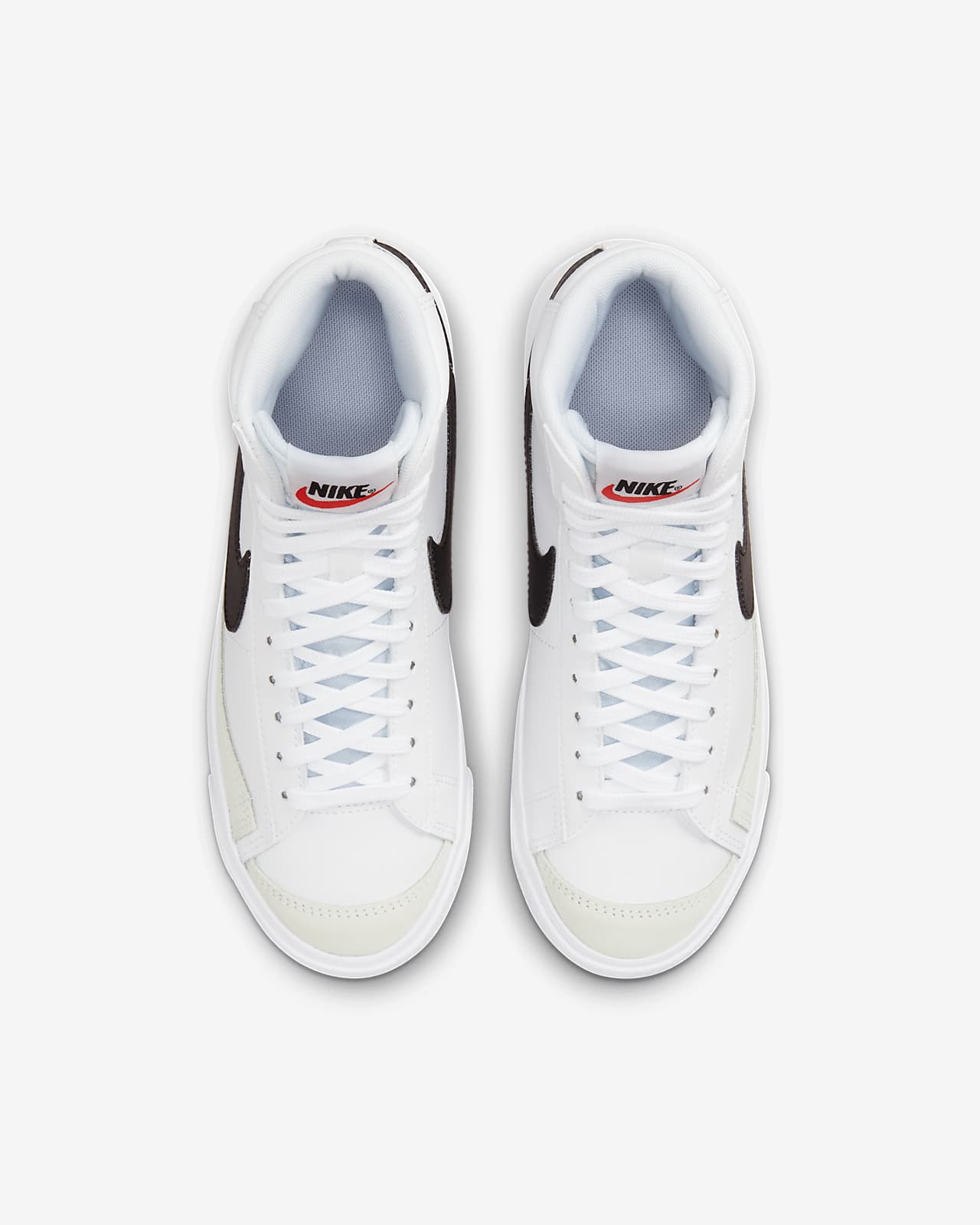 nike white and black classic cortez leather trainers