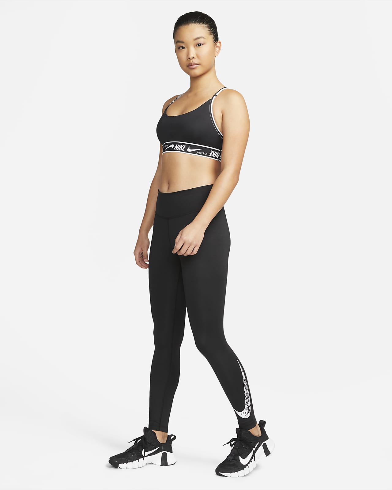 Nike NWT Swoosh Run 7/8 Running Leggings Black Size XS - $38 New