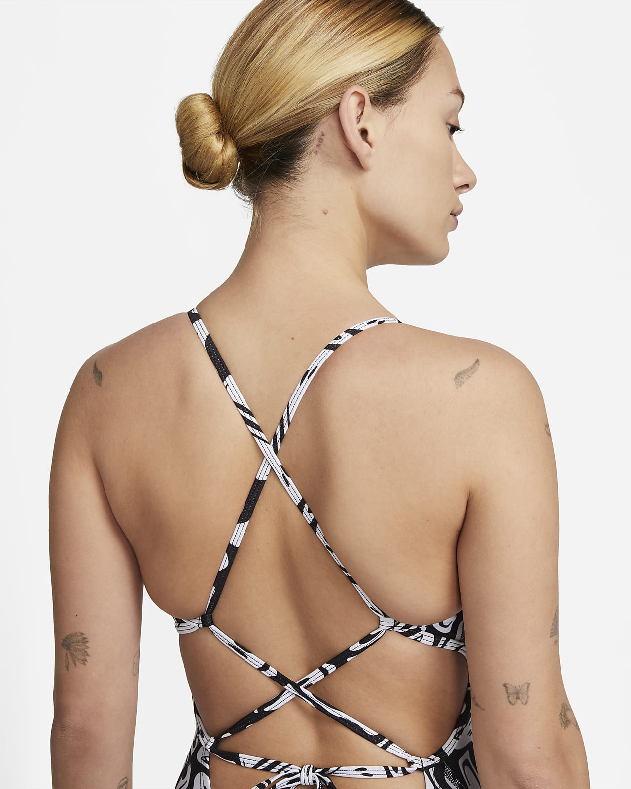Nike Women's Hydrastrong Tie Dye Crossback One Piece Swimsuit at