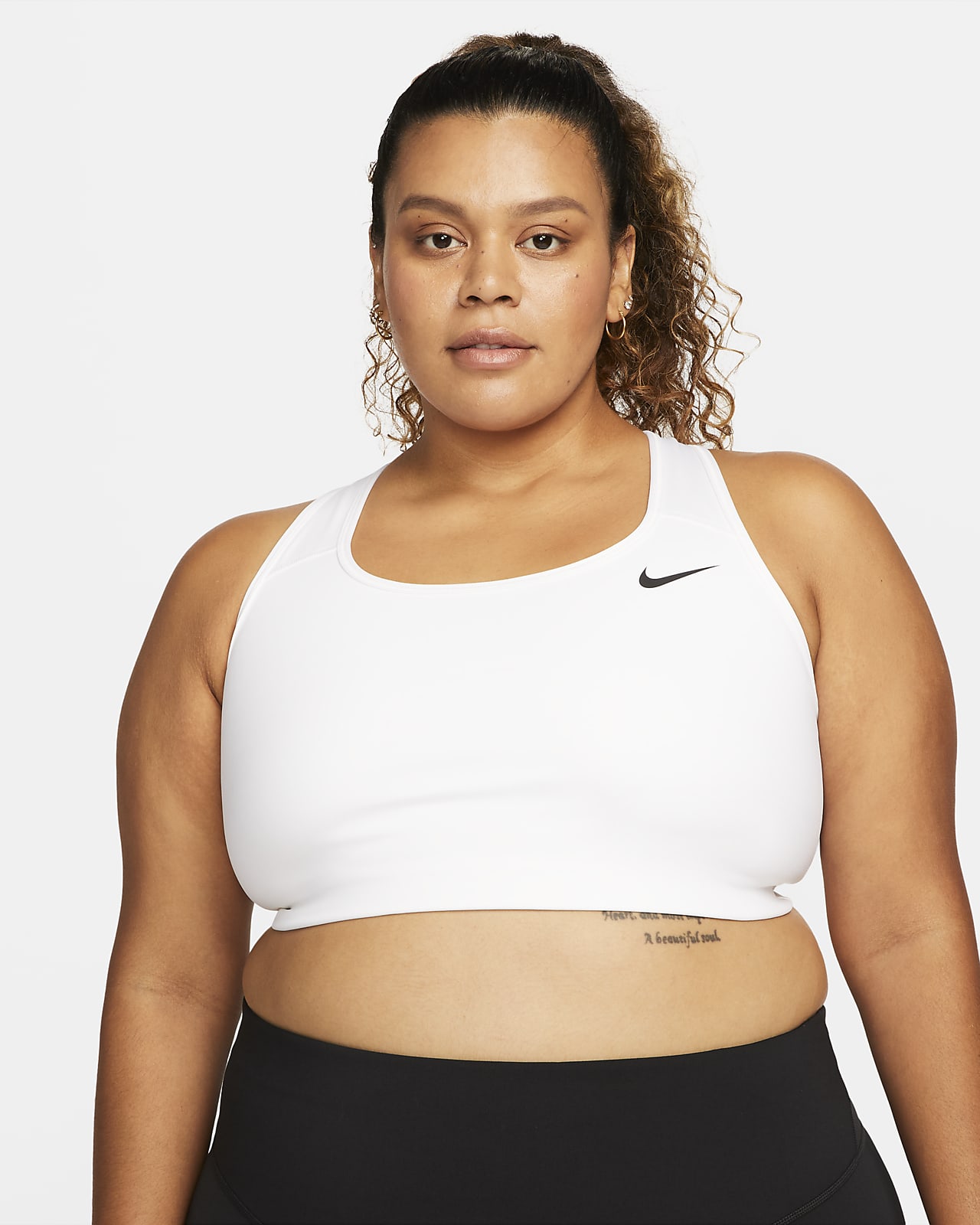 Nike Swoosh-sports-bh med støtte indlæg til kvinder (plus DK
