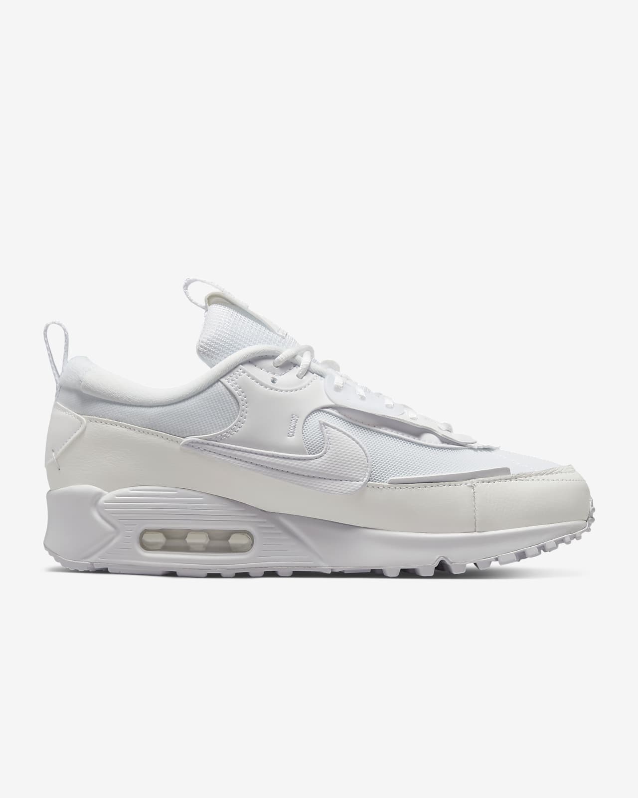 Nike Air Max 90 sneakers in off white and silver