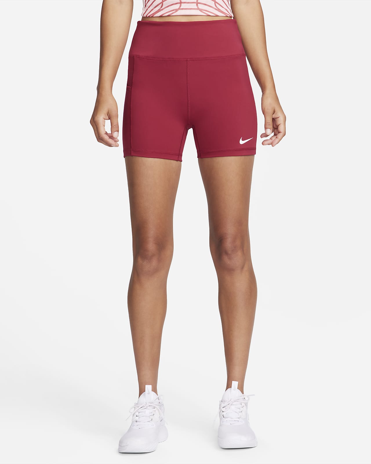 Nike Dri FIT Advantage tennisshorts med h yt liv til dame 10 cm