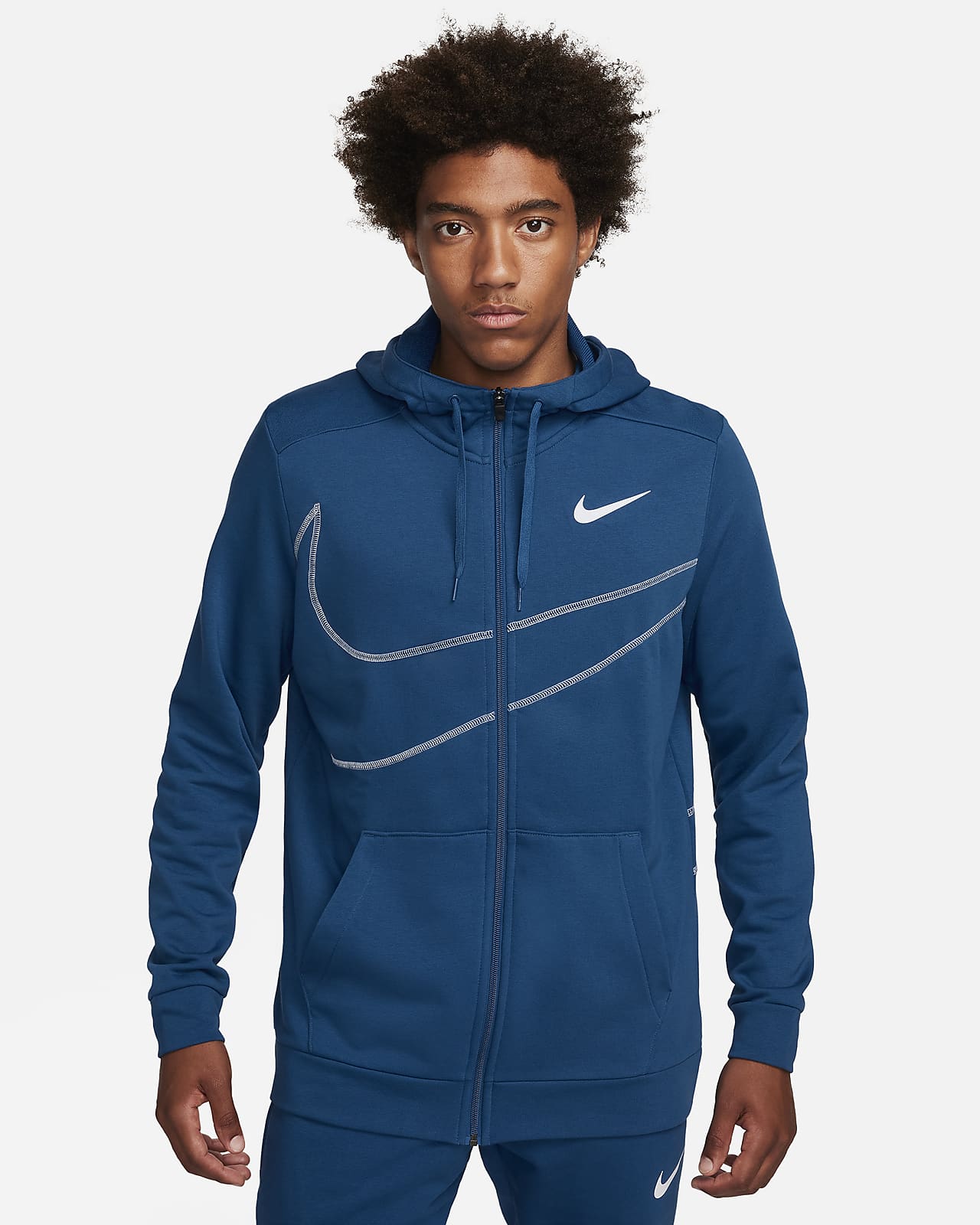 Nike Dri-FIT Men's Fleece Full-Zip Fitness Hoodie. Nike IE