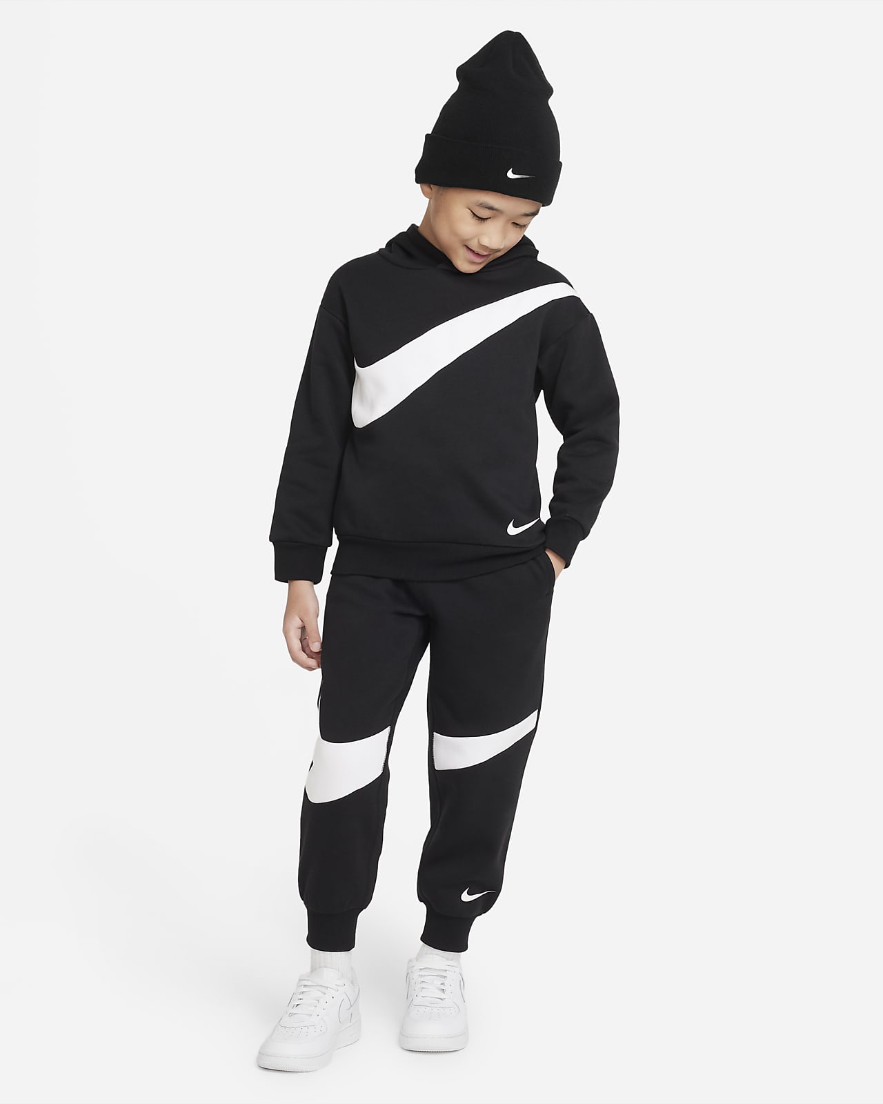 Nike Swoosh Essentials Fleece Pants Little Kids' Pants. Nike JP