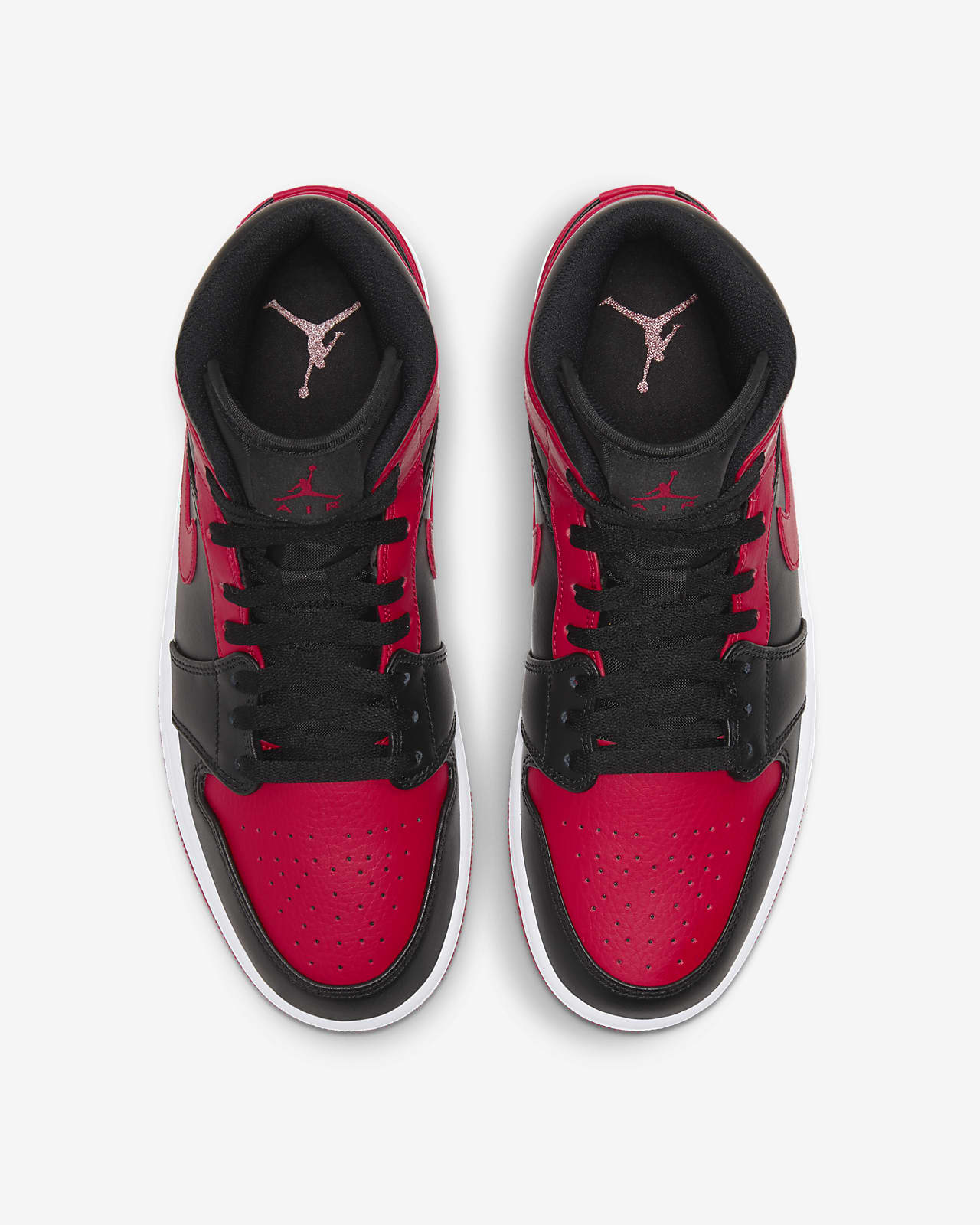 jordan retro 1 mid black and red