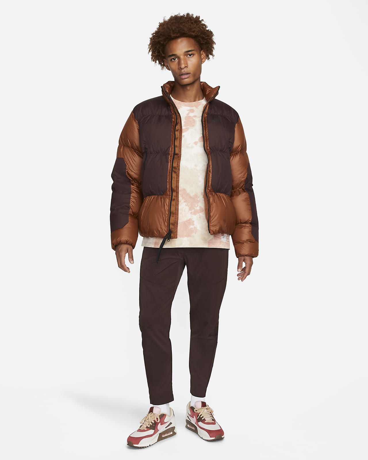 nike puffer brown