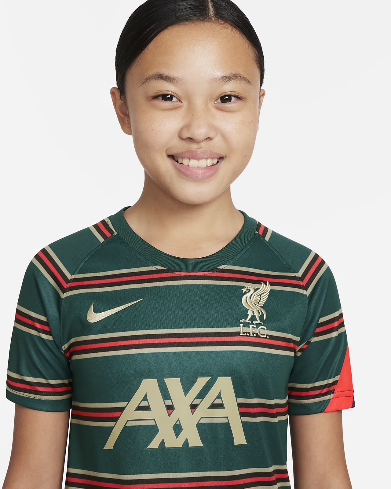 lfc nike junior black pre match top