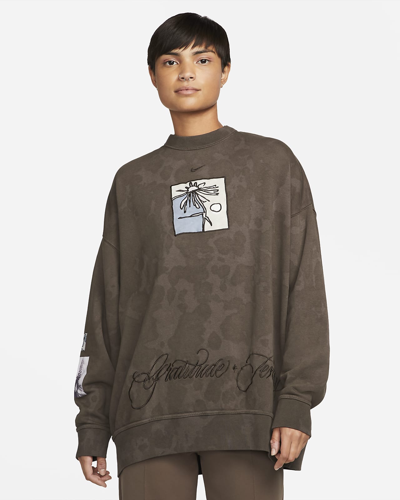 Sudadera de tejido Fleece extragrande para mujer Nike Sportswear NWRC. Nike .com