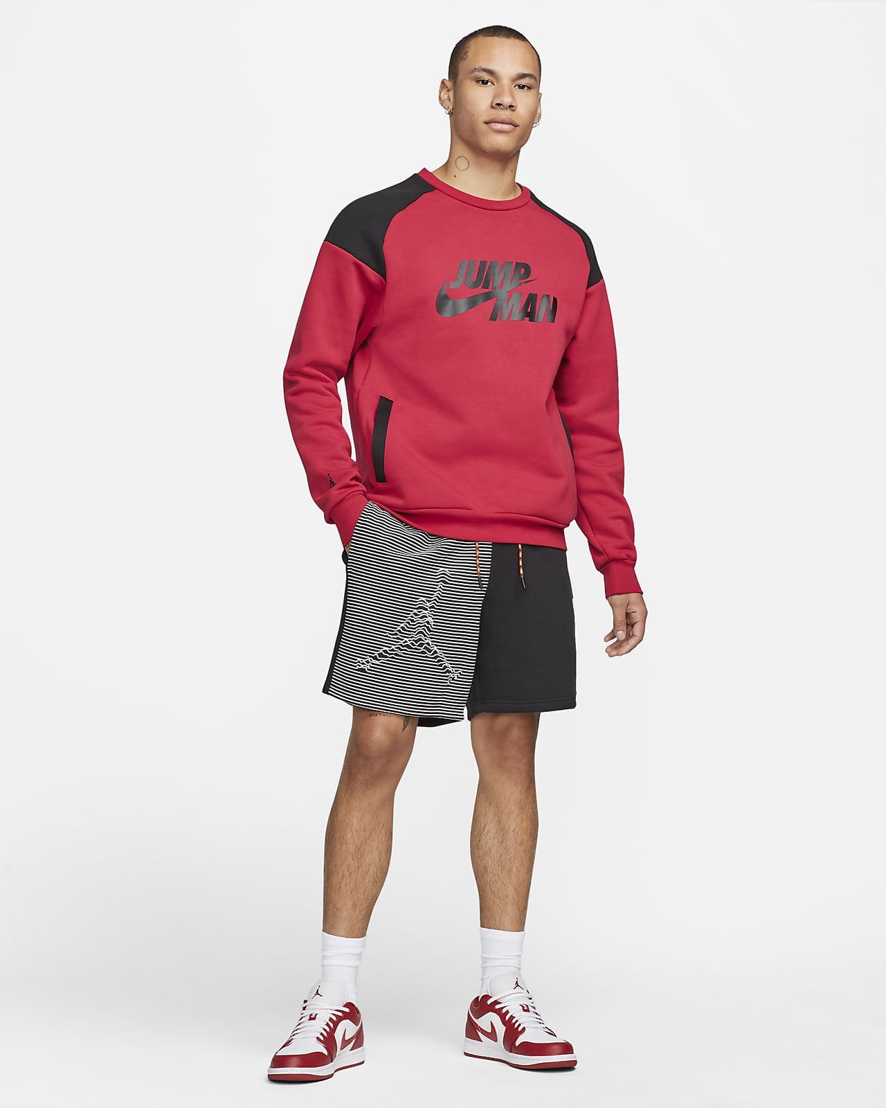 nike red fleece shorts