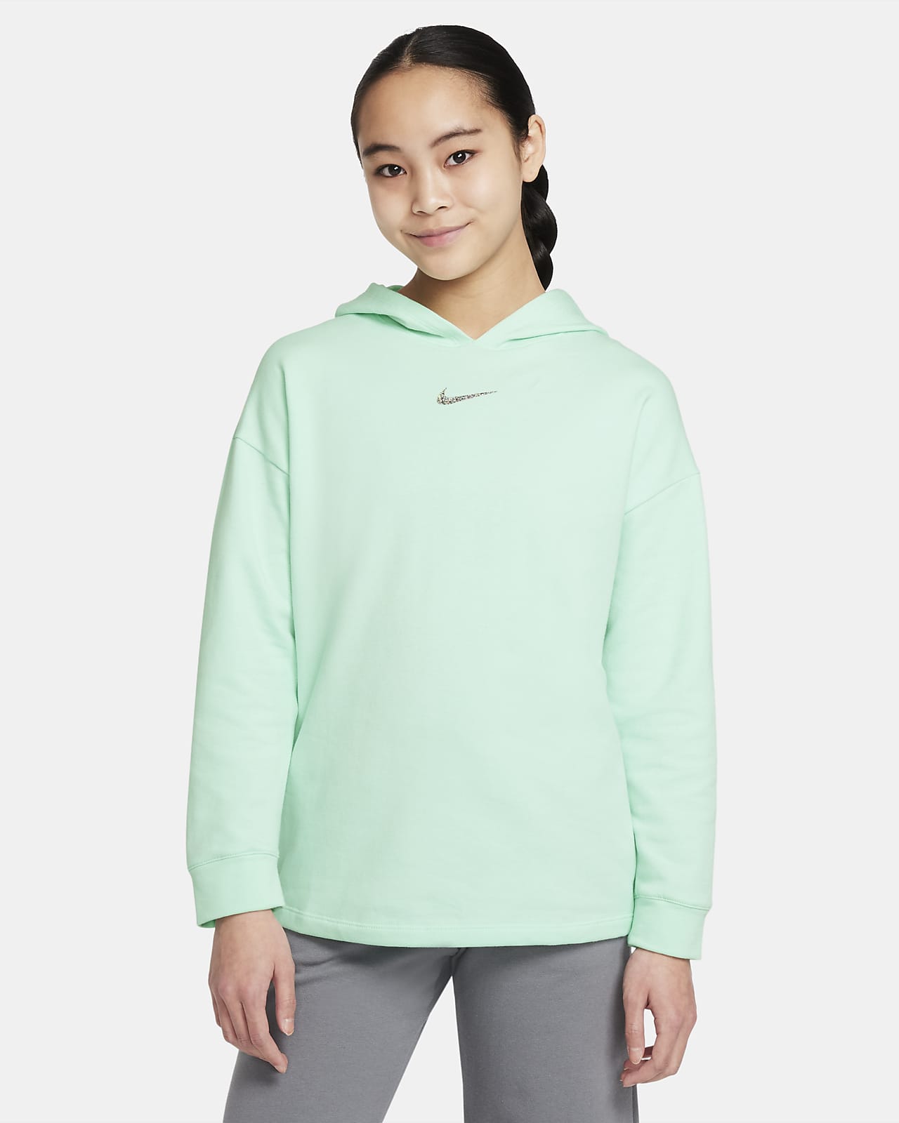 nike yoga funnel neck top