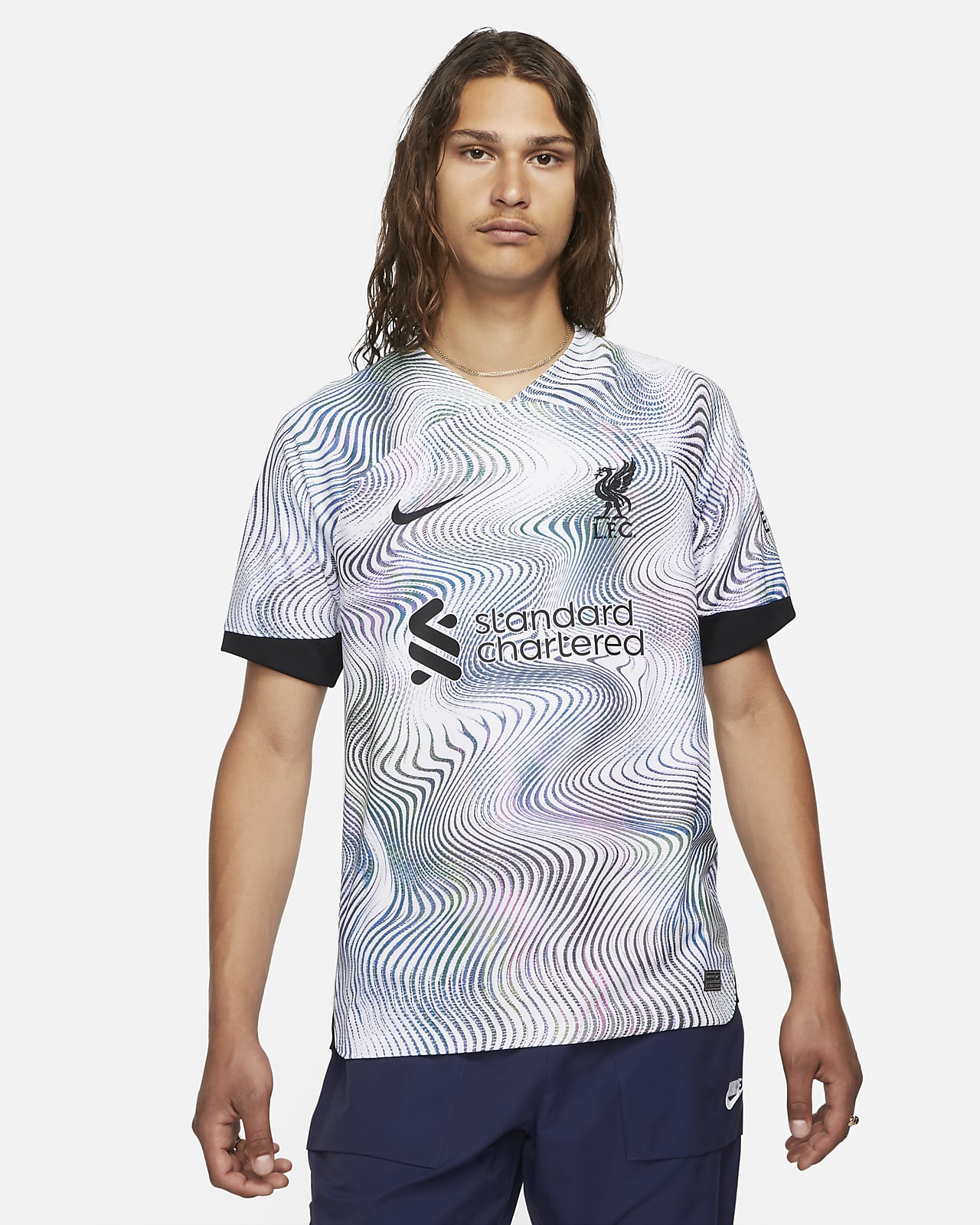 เสื้อแข่งฟุตบอลชุดเยือนผู้ชาย Nike Dri-FIT Liverpool FC 2022/23 Stadium