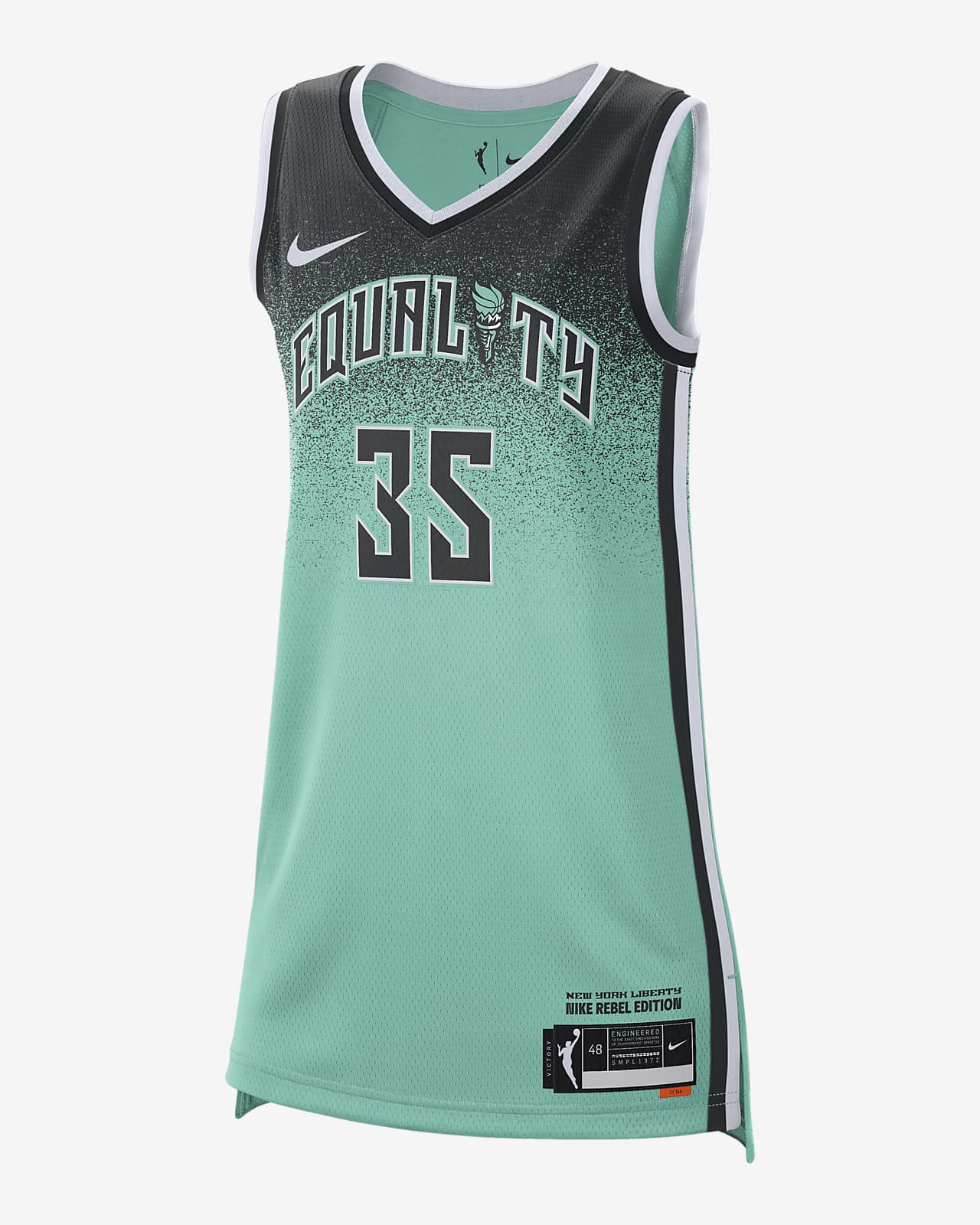 Jersey Nike Dri-FIT de la WNBA Victory Jonquel Jones New York Liberty 2023