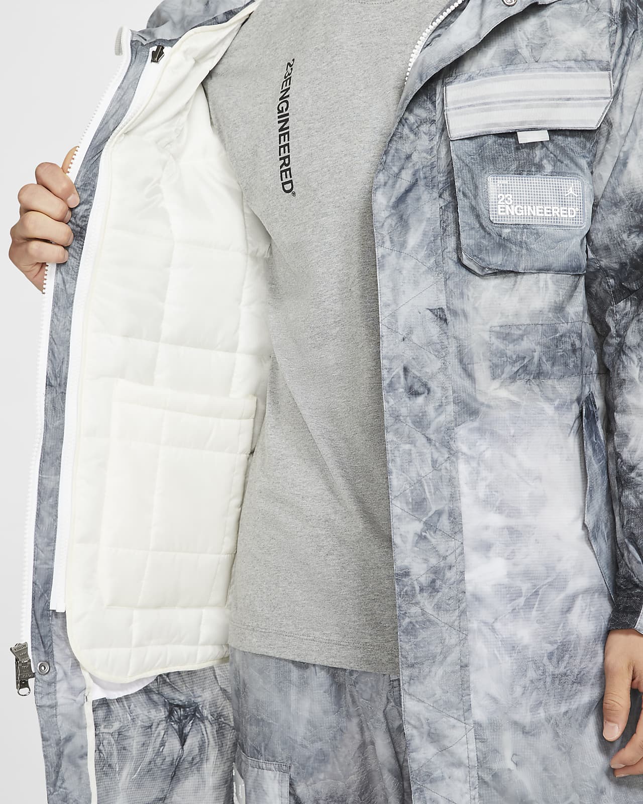 nike printed shell parka