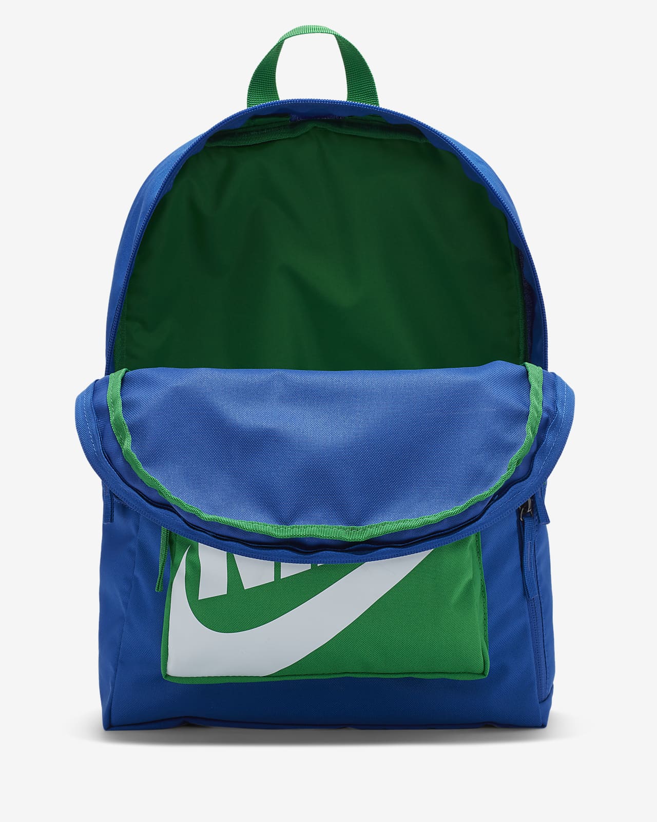 blue and green nike backpack