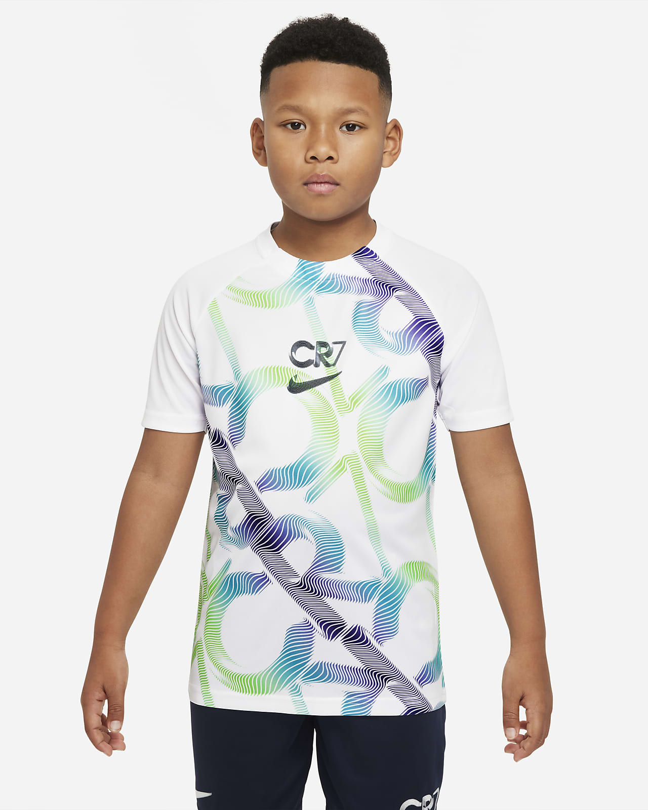 Nike Dri-FIT CR7 Voetbaltop met korte mouwen voor kids